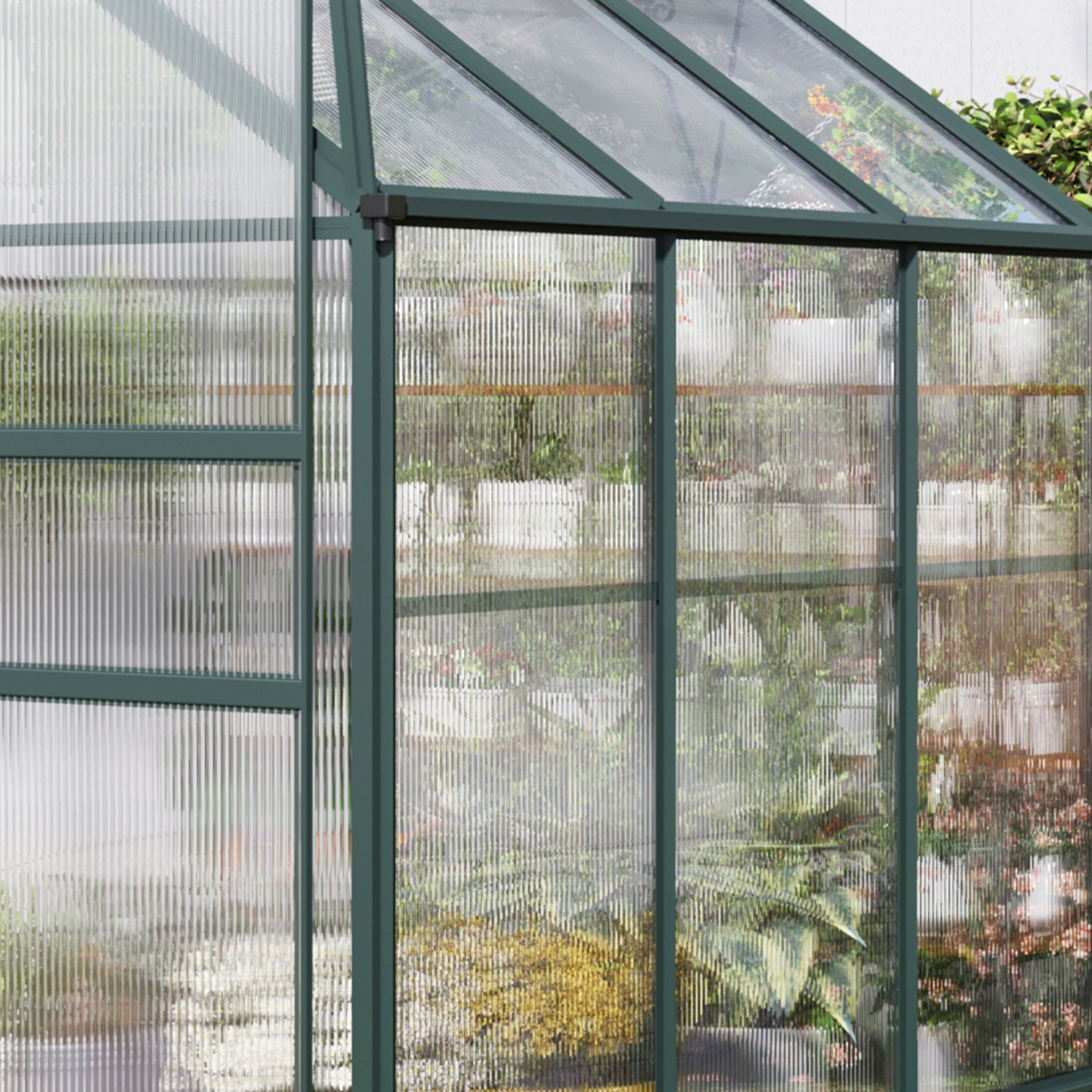 Outsunny 14 Pieces Polycarbonate Sheets, 121 x 61 x 0.4cm Twin-Wall Plastic Roofing Sheets, 10m² Replacement Greenhouse Panels, Waterproof and UV Protection, Clear - North Peak Garden Furniture