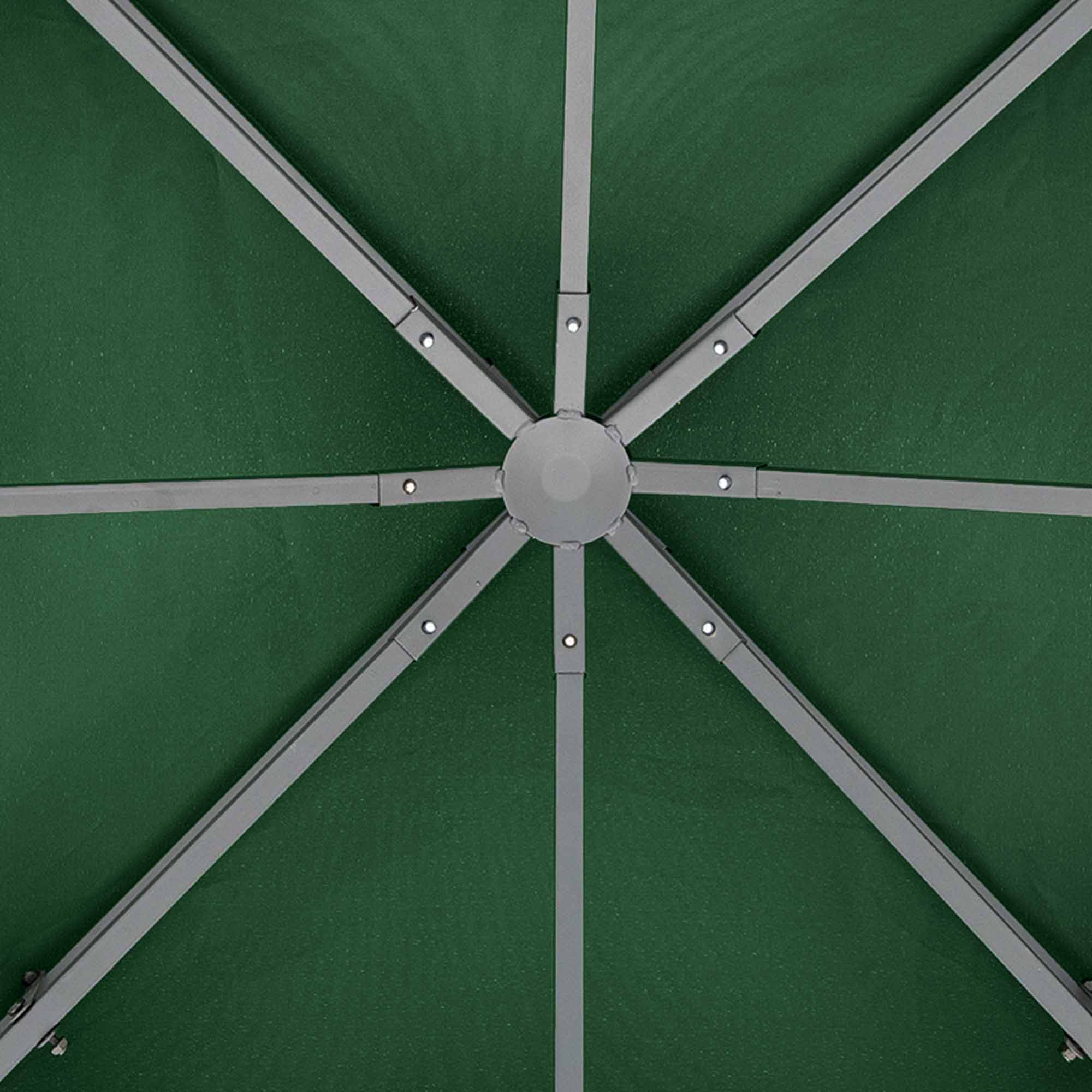 Outsunny 3(m) Gazebo Top Cover Double Tier Canopy Replacement Pavilion Roof Dark Green - North Peak Garden Furniture