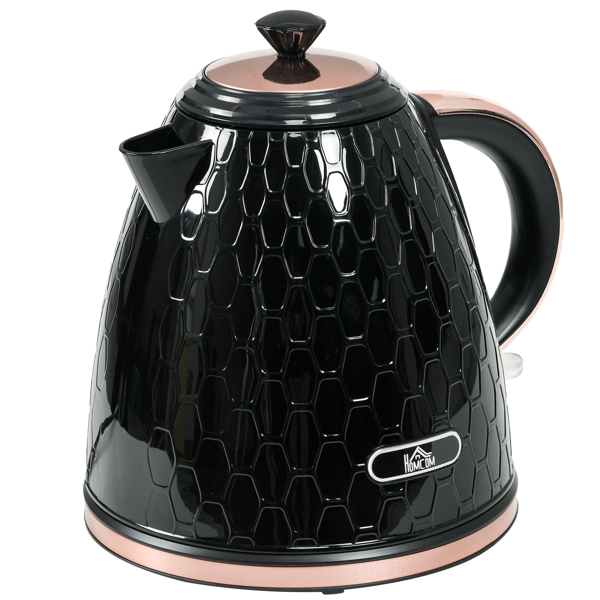HOMCOM 3kW Rapid Boil Honeycomb Kettle - Black - North Peak Garden Furniture