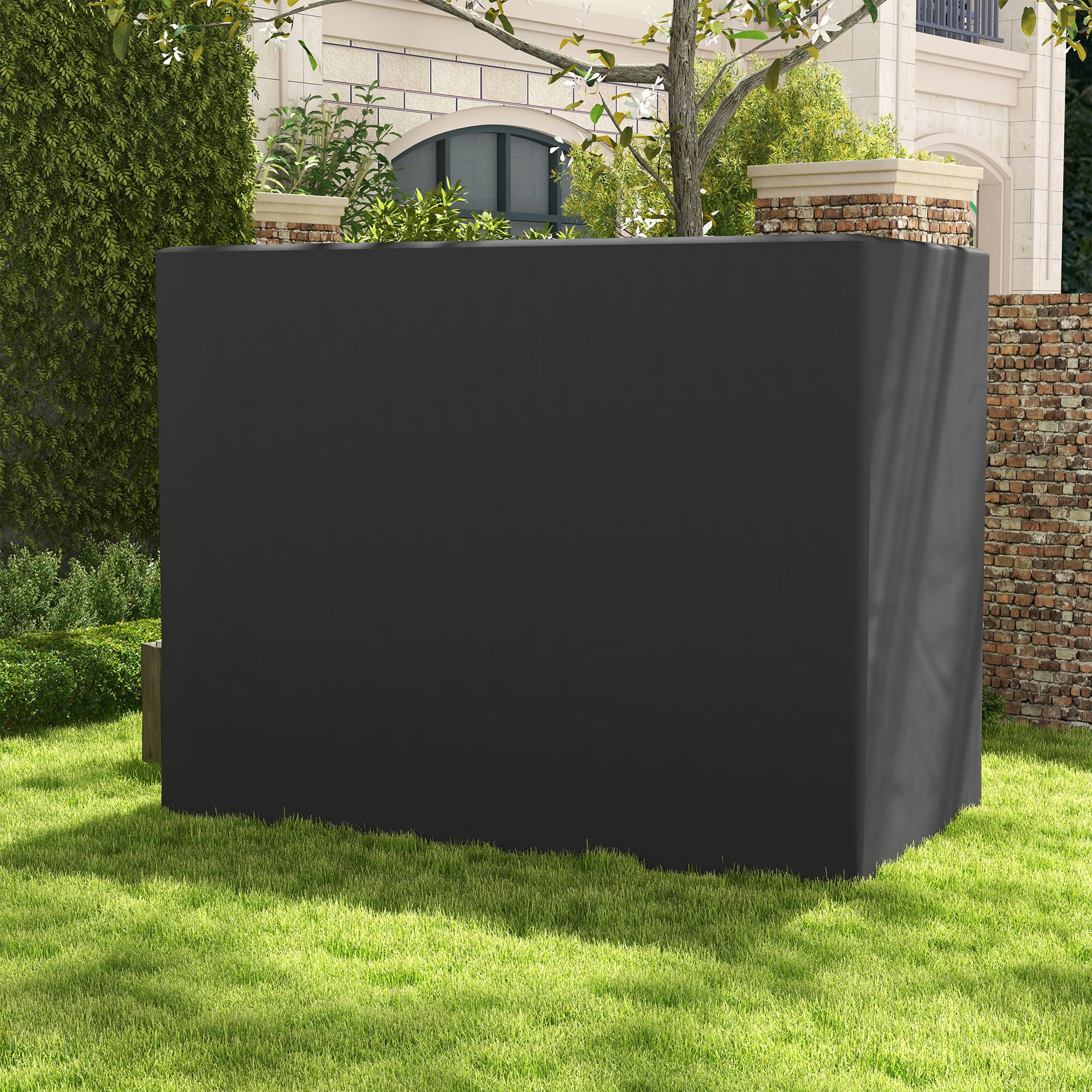 Outsunny 3-Seat Outdoor Garden Swing Chair Protective Cover Water UV Resistant, 240L x 133Wcm, Dark Grey - North Peak Garden Furniture