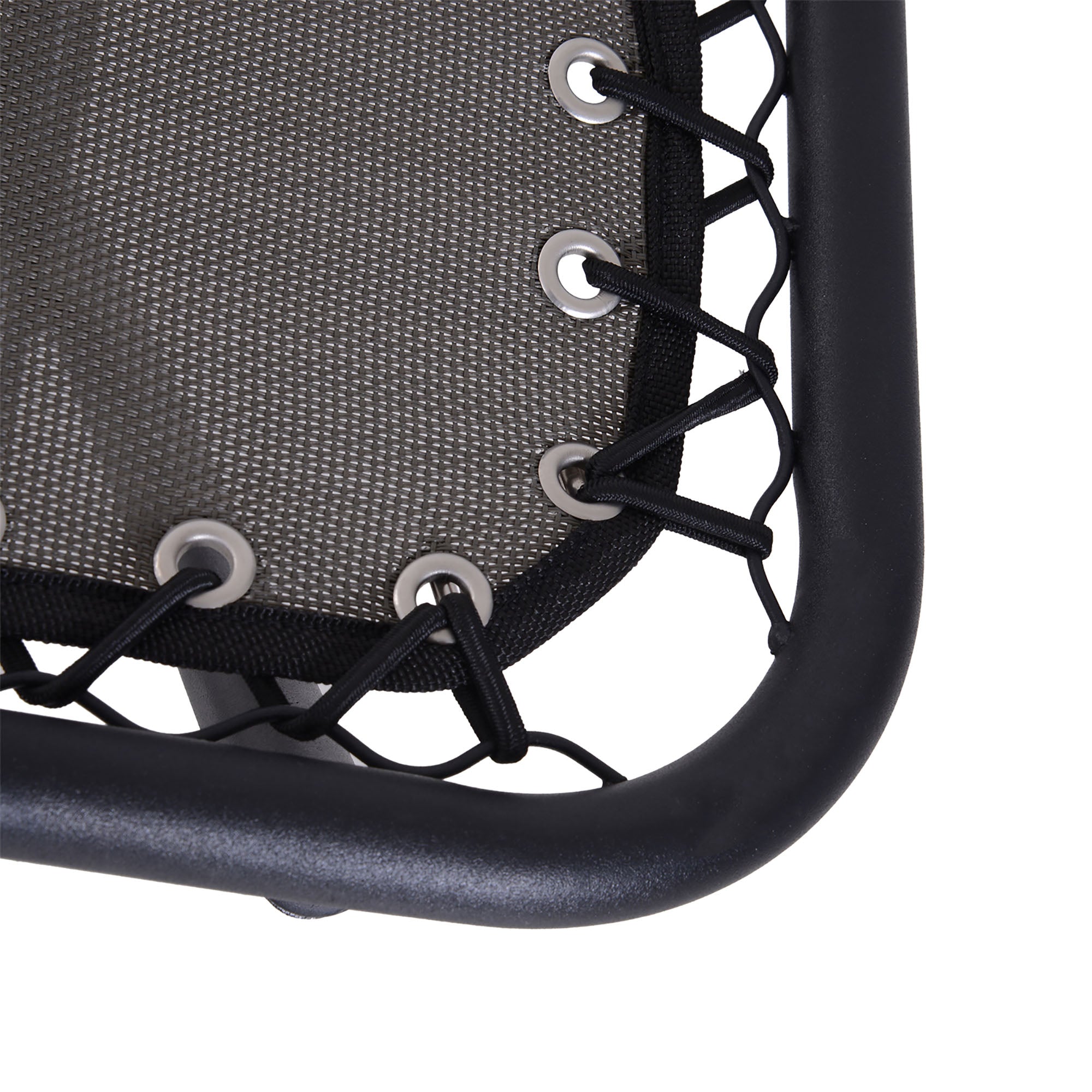 Outsunny Zero Gravity Chair Metal Frame Texteline Armchair Outdoor Folding and Reclining Sun Lounger with Head Pillow for Patio Decking Gardens Camping, Grey - North Peak Garden Furniture