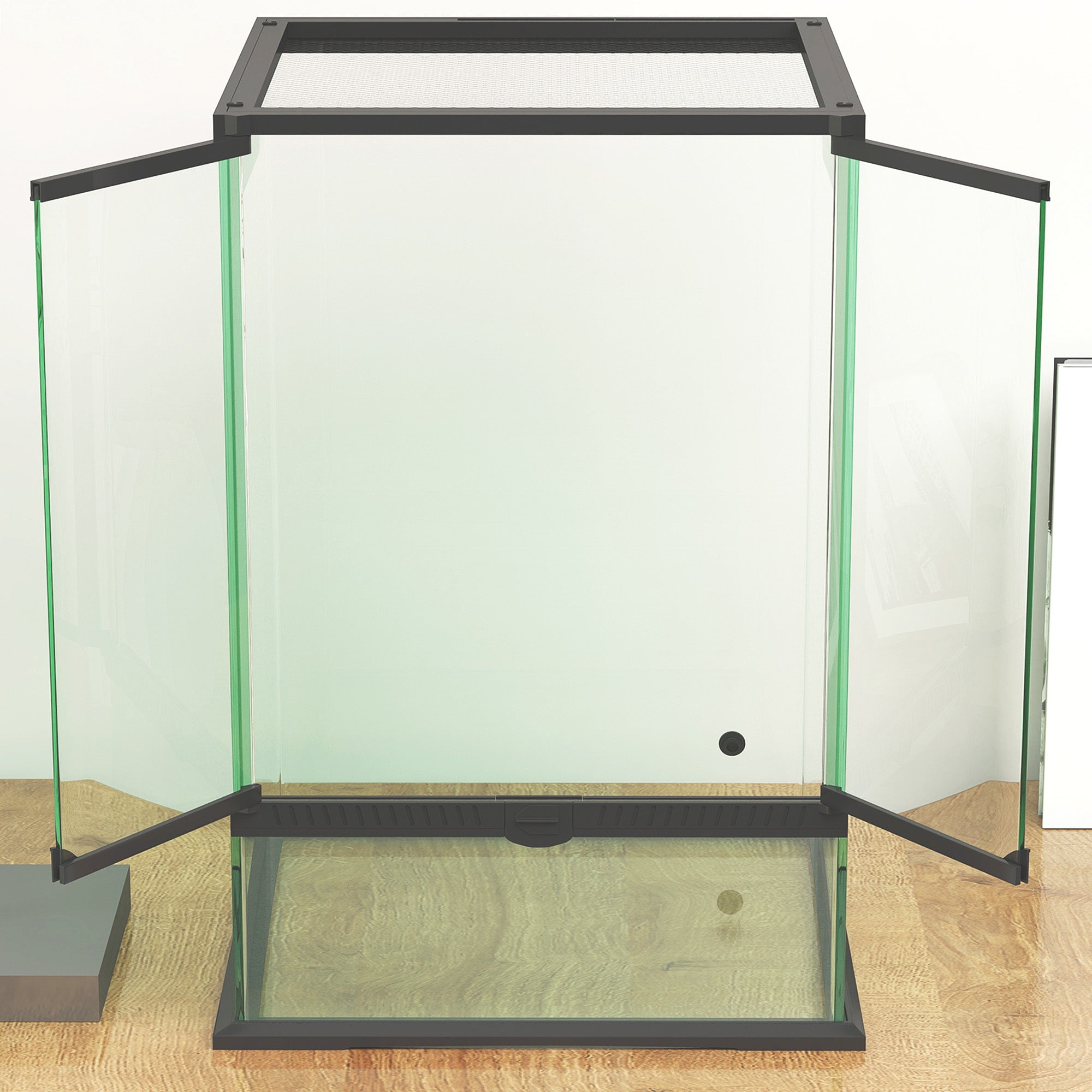 PawHut 40L Vivarium for Lizards, Frogs, Snakes, Turtles, Tortoises w/ Anti-Escape Design, Ventilation - North Peak Garden Furniture