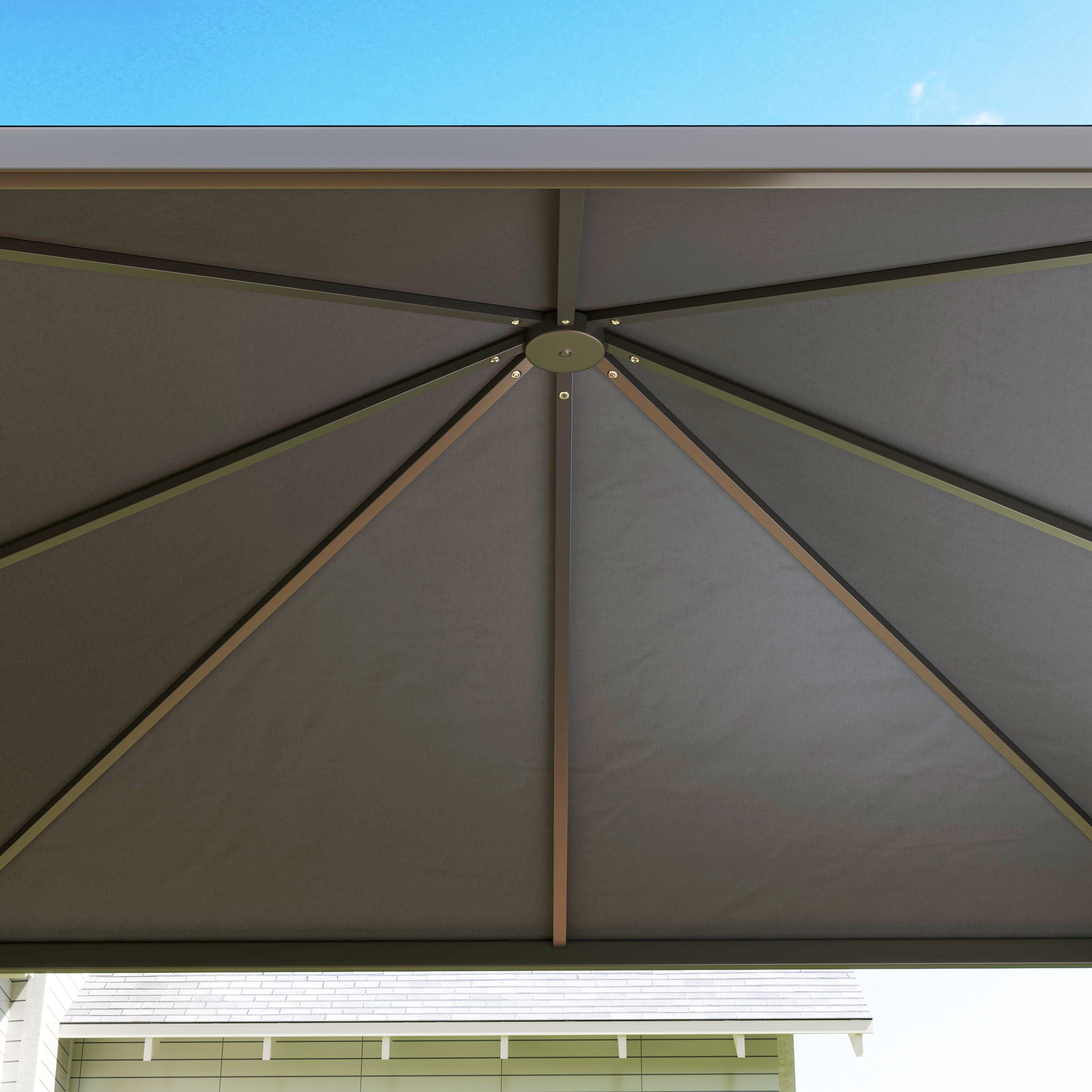 Outsunny 3 x 3 or 3 x 6m Garden Gazebo with Extendable Awning and Wheels, UPF30+ Outdoor Metal Gazebo Canopy Shelter for BBQ, Event, Party - North Peak Garden Furniture