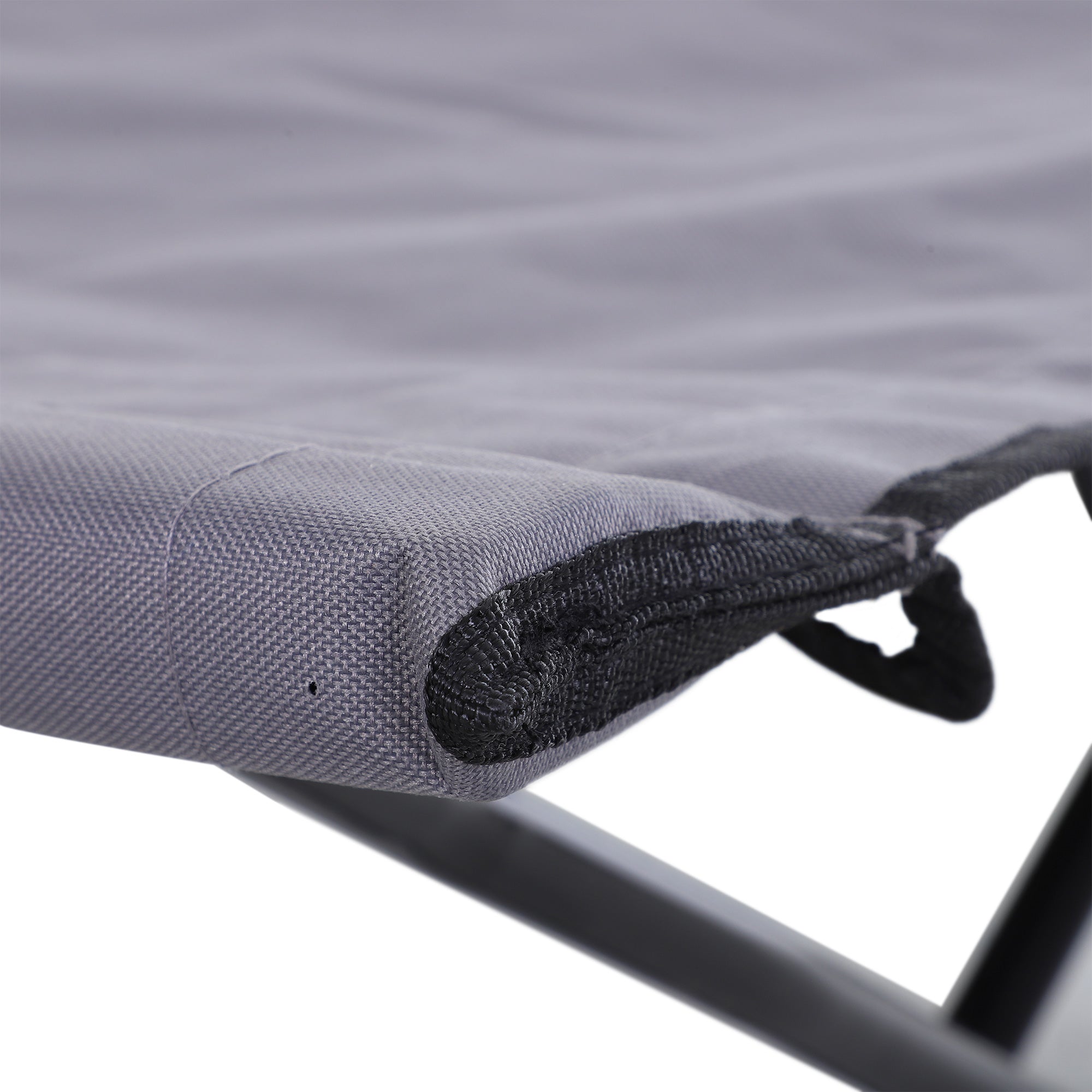 Outsunny Double Camping Cot Bed, with Bag - Grey - North Peak Garden Furniture