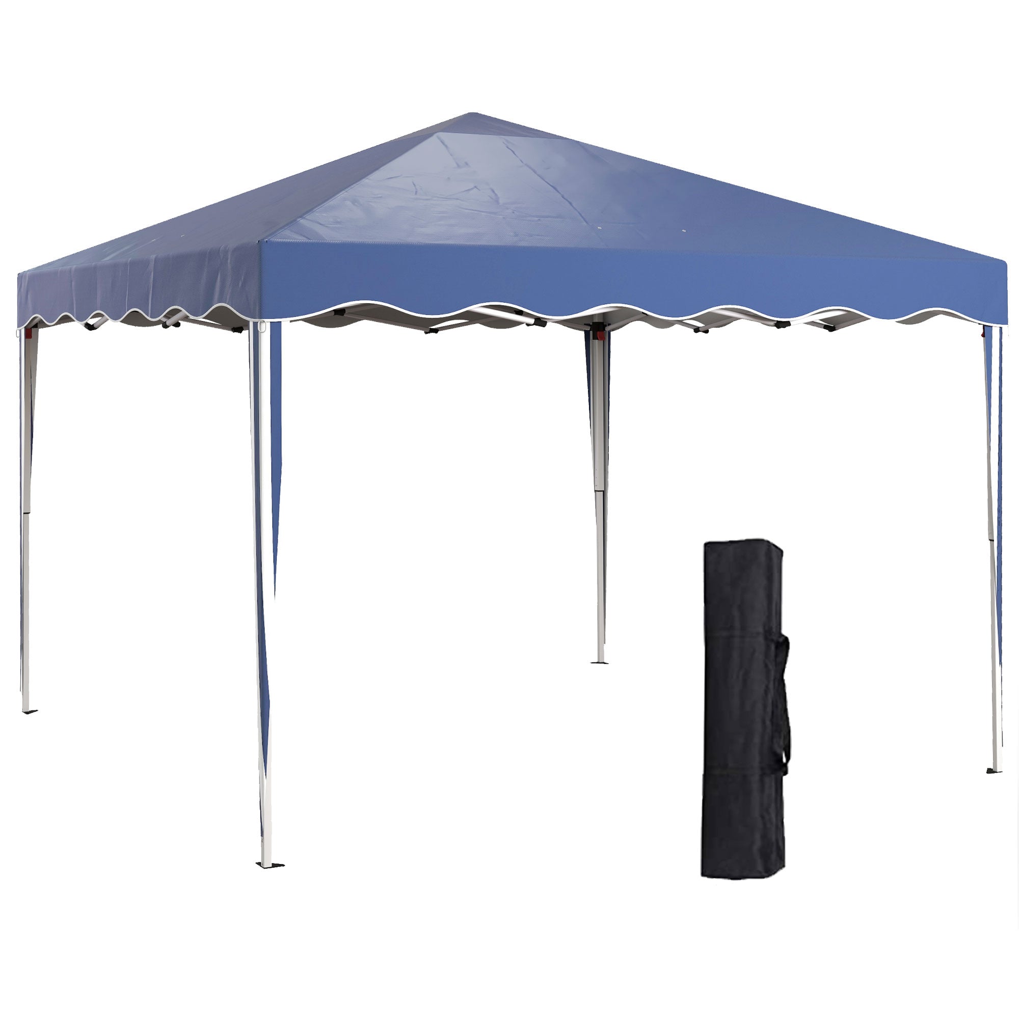 Outsunny 3 x 3cm Adjustable Height Pop-Up Gazebo, with Bag - Blue - North Peak Garden Furniture