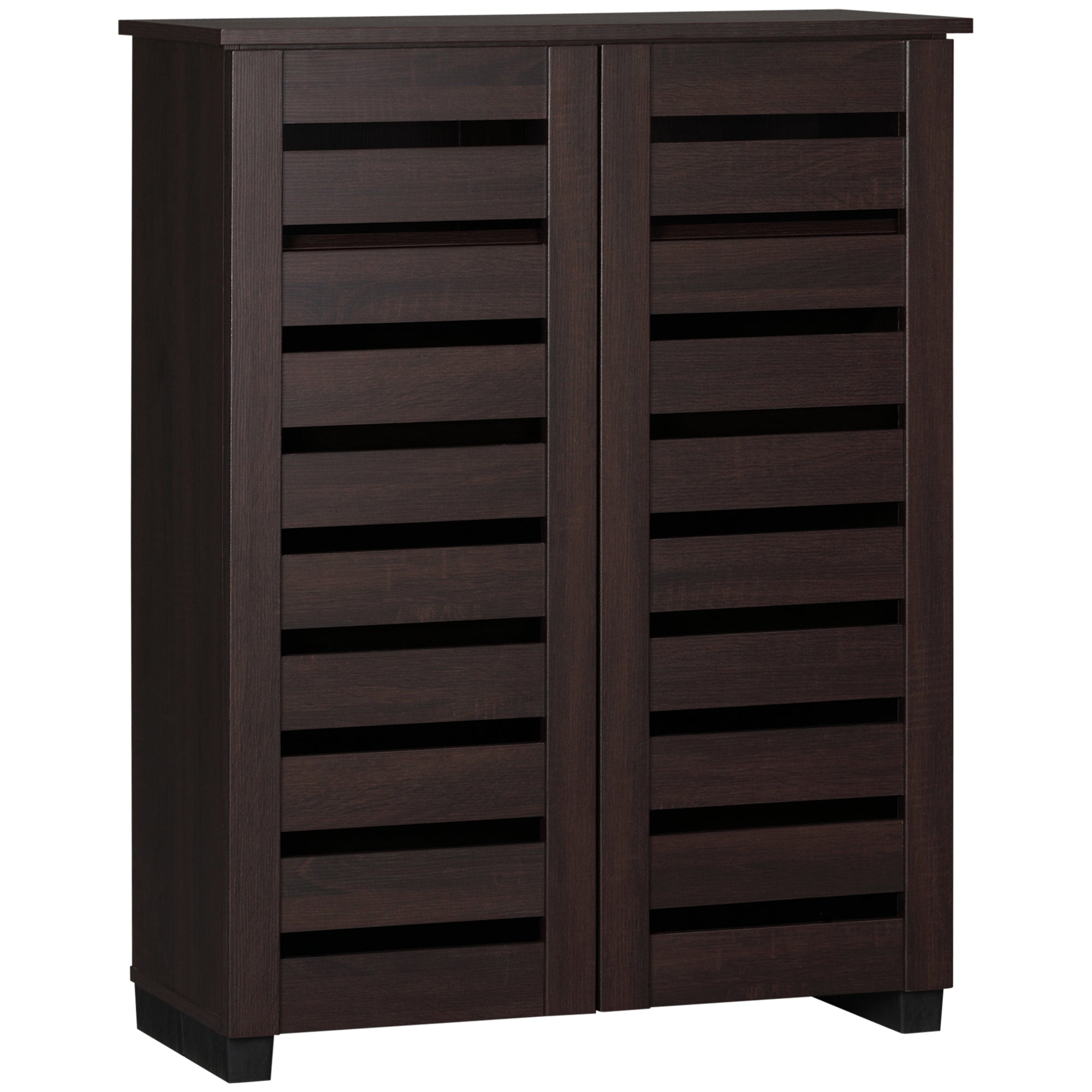 HOMCOM 15 Shoe Storage Cabinet - Wood-Effect - North Peak Garden Furniture