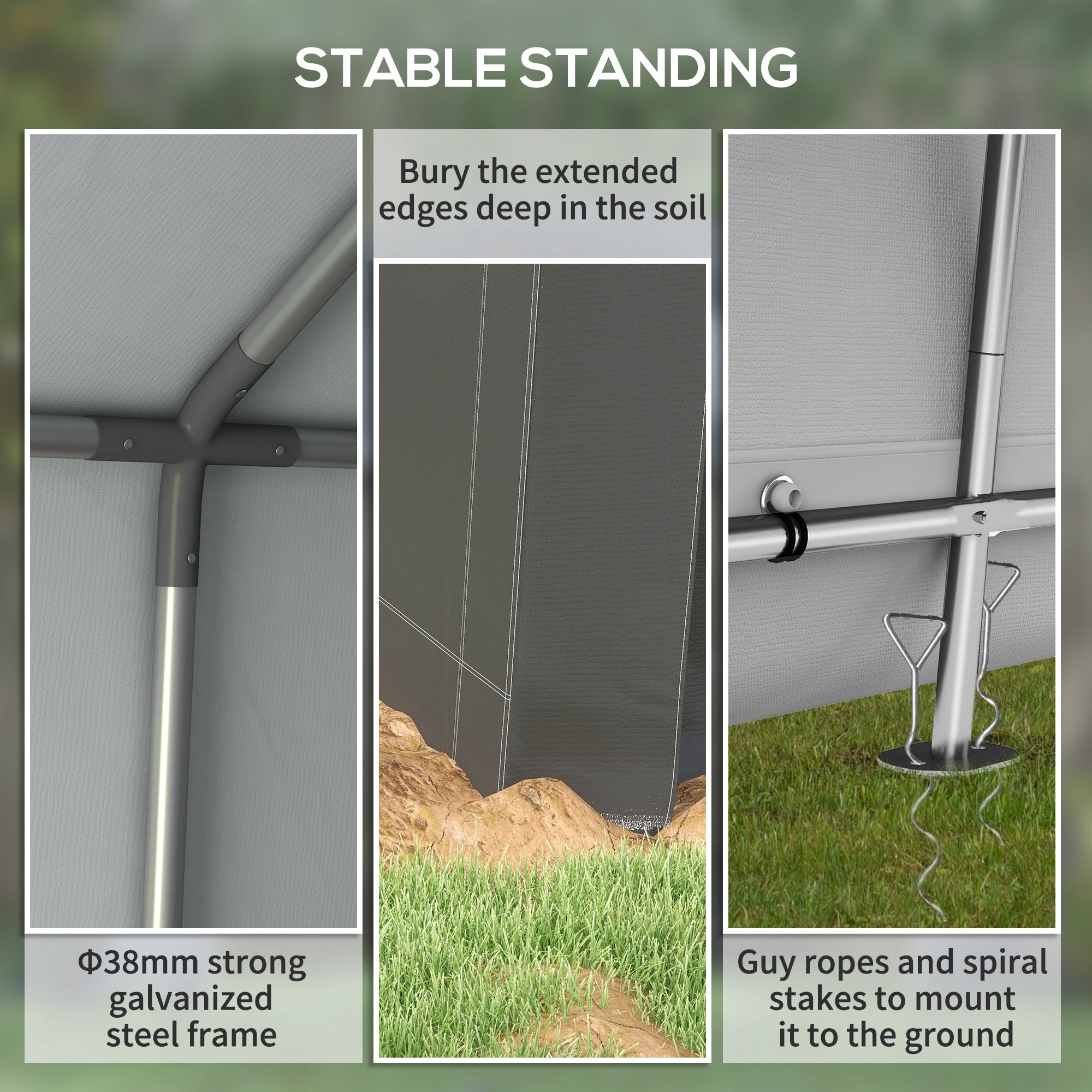 Outsunny 3.6 x 2.1m Portable Outdoor Shed, with Window - Dark Grey - North Peak Garden Furniture