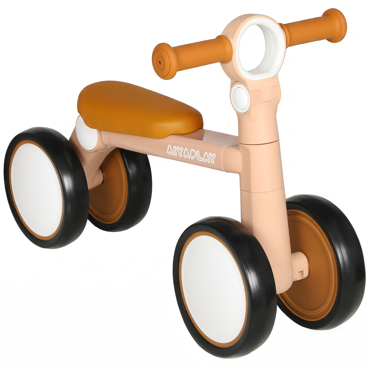 AIYAPLAY Balance Bike, Lightweight Baby Balance Bike with Foldable Design, Adjustable Seat, No Pedal for 1–2 Years, Pink