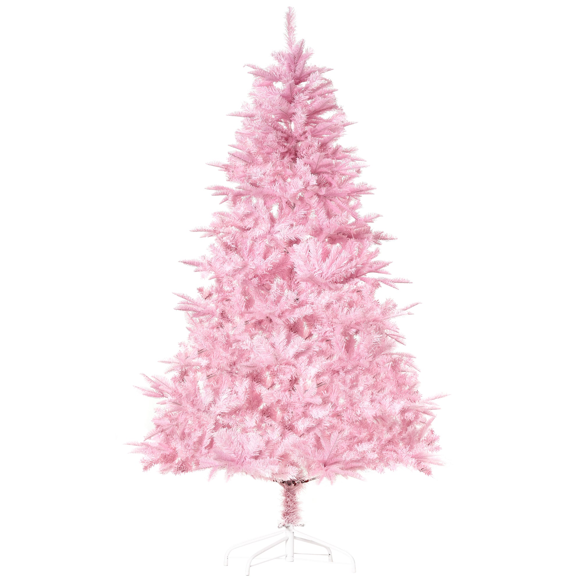 HOMCOM 5FT Artificial Christmas Tree Holiday Xmas Holiday Tree Decoration with Automatic Open for Home Party, Pink - North Peak Garden Furniture