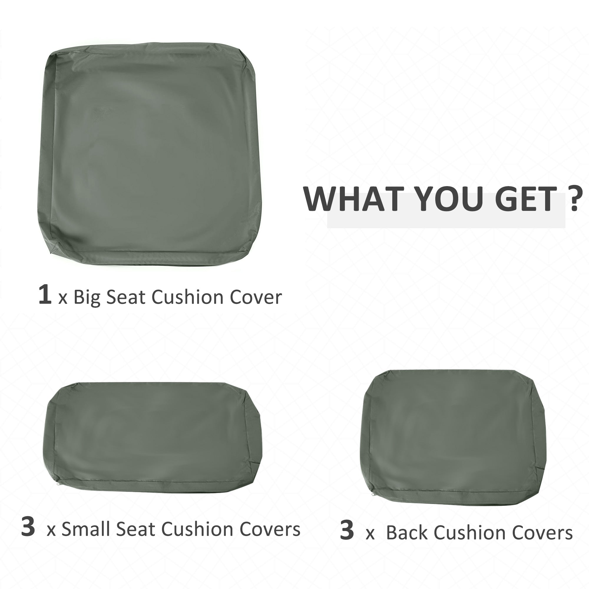 Outsunny Cushion Cover Replacement Garden Rattan Patio Furniture Seat Cover - North Peak Garden Furniture