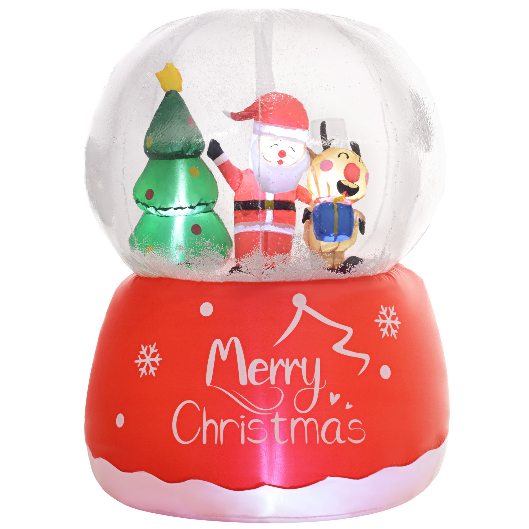 Outsunny 5.5ft Inflatable Snow Globe Christmas Decoration - North Peak Garden Furniture