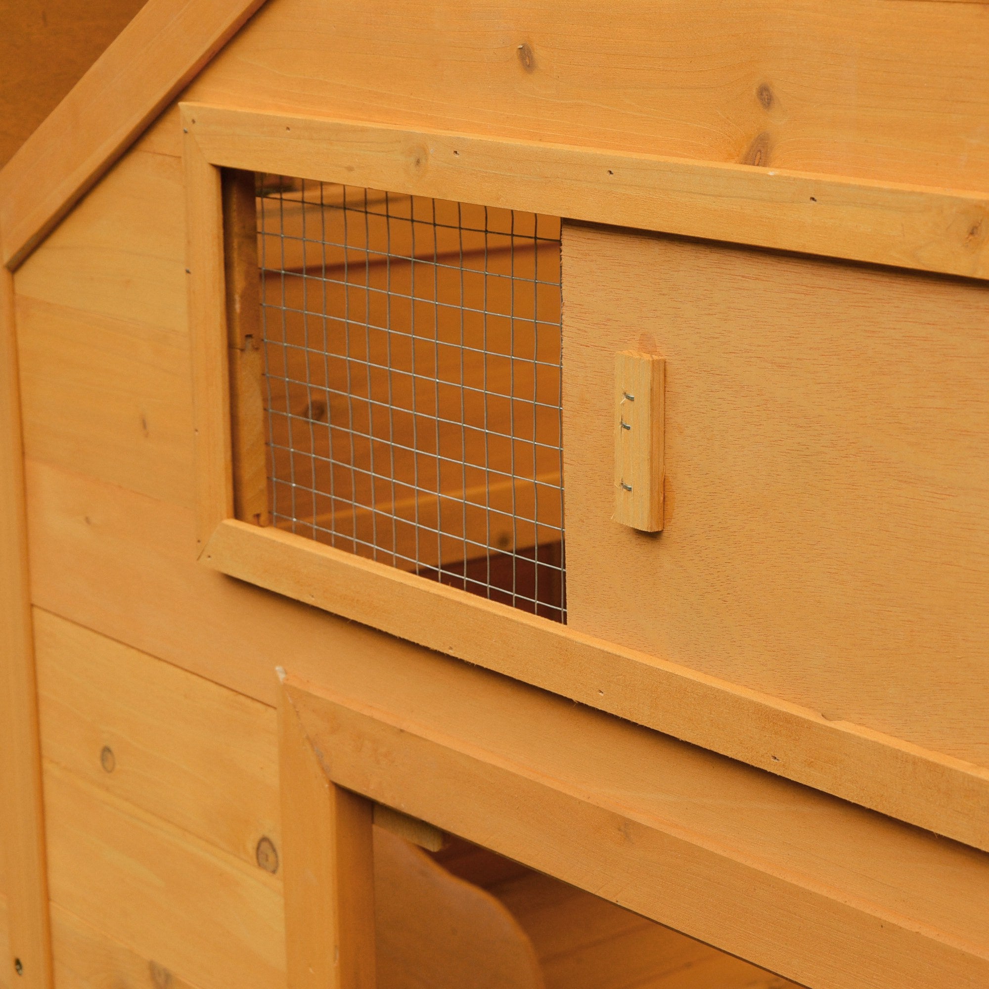 PawHut Wooden Chicken Coop with Nesting Boxes and Tray, for 2-4 Chicken, 150 x 100 x 96.5cm, Yellow