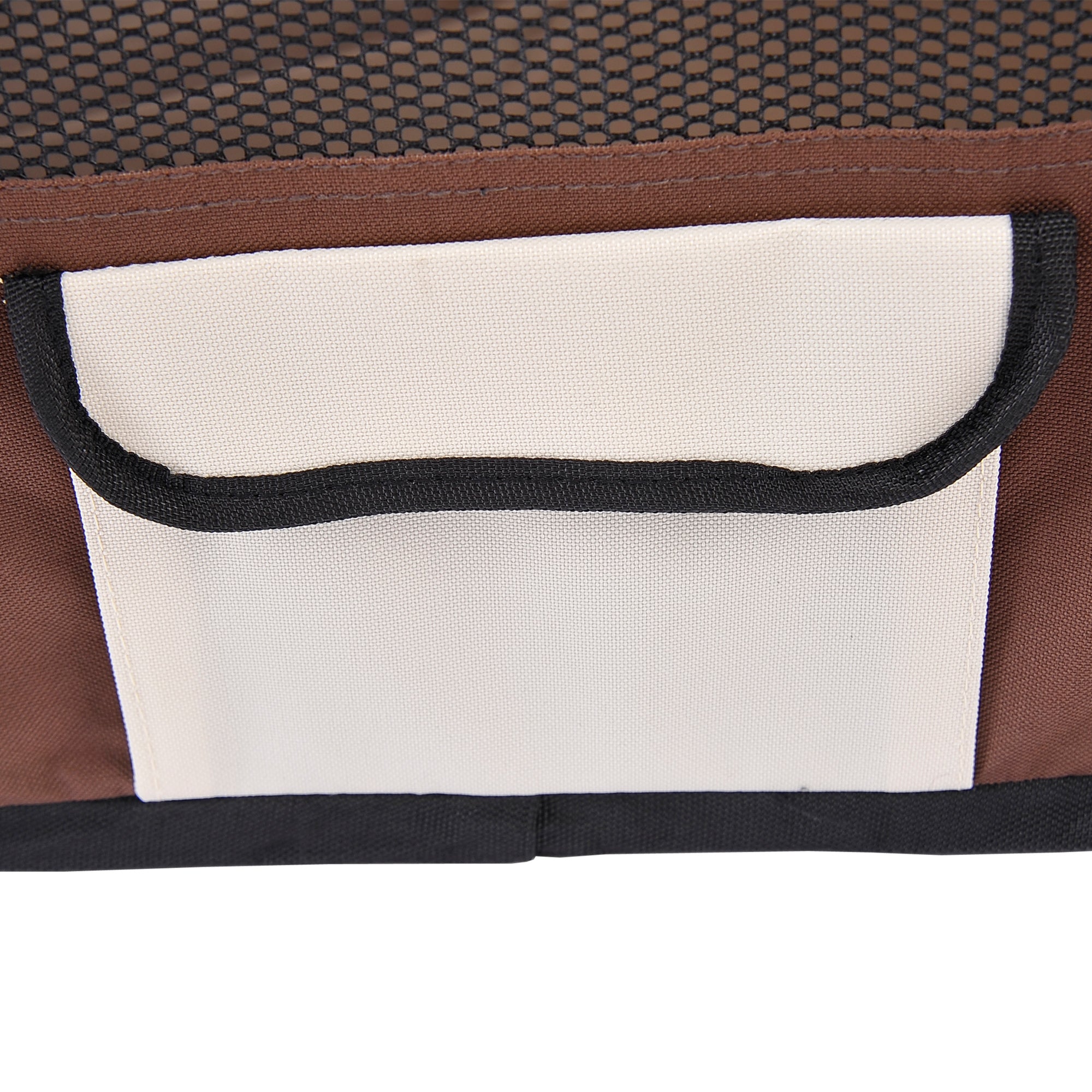 PawHut Portable Cat Dog Playpen Pet Puppy Rabbit Guinea Pig Pen Run Dia 90 x 41H cm Indoor & Outdoor Brown - North Peak Garden Furniture