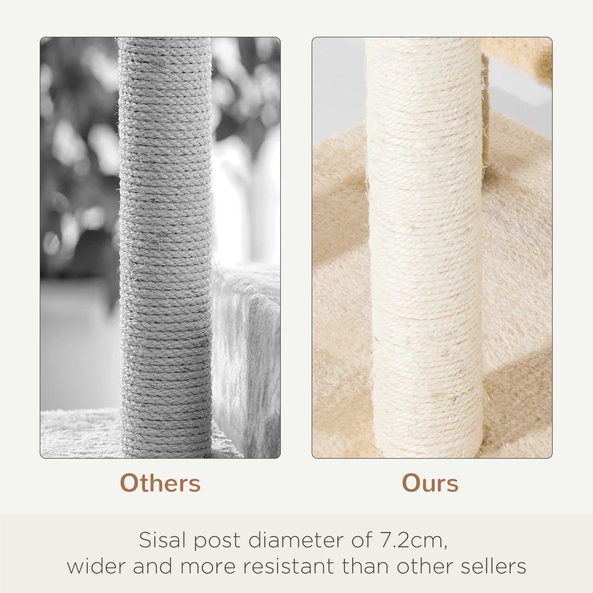 PawHut 100 cm Cat Tree for Indoor Cats Kitten Scratch Scratching Post Climbing Tower Activity Centre Beige - North Peak Garden Furniture
