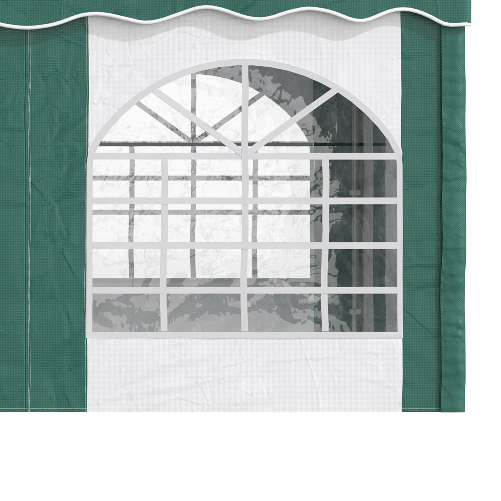 Outsunny 4 x 4m Garden Gazebo with Sides, Galvanised Marquee Party Tent with Four Windows and Double Doors, for Parties, Wedding and Events - North Peak Garden Furniture