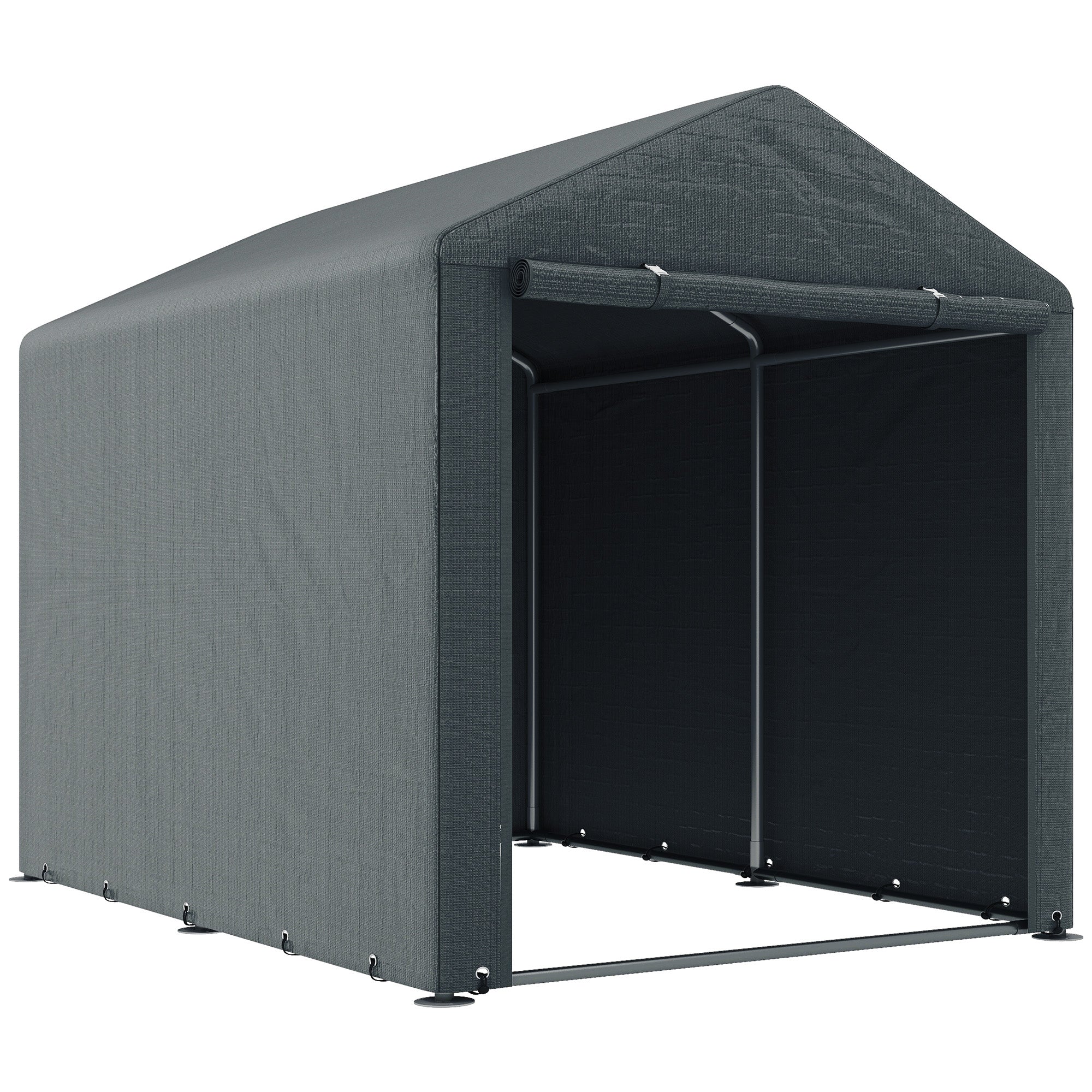 Outsunny 1.6 x 2.2m Garden Storage Shed Tent, with Accessories - Dark Grey - North Peak Garden Furniture