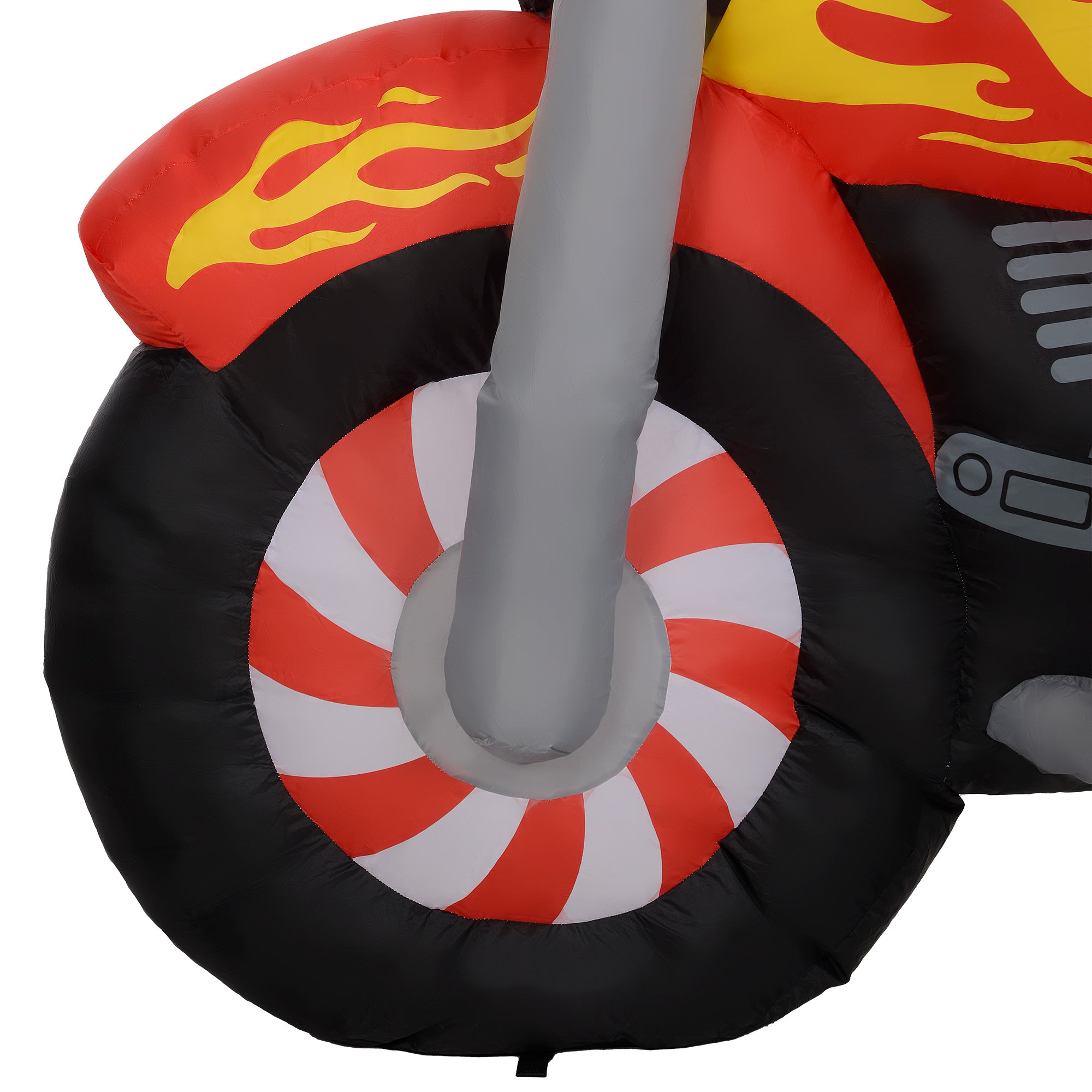 Outsunny 5.6ft Inflatable Santa Claus Motorcycle Decoration - North Peak Garden Furniture