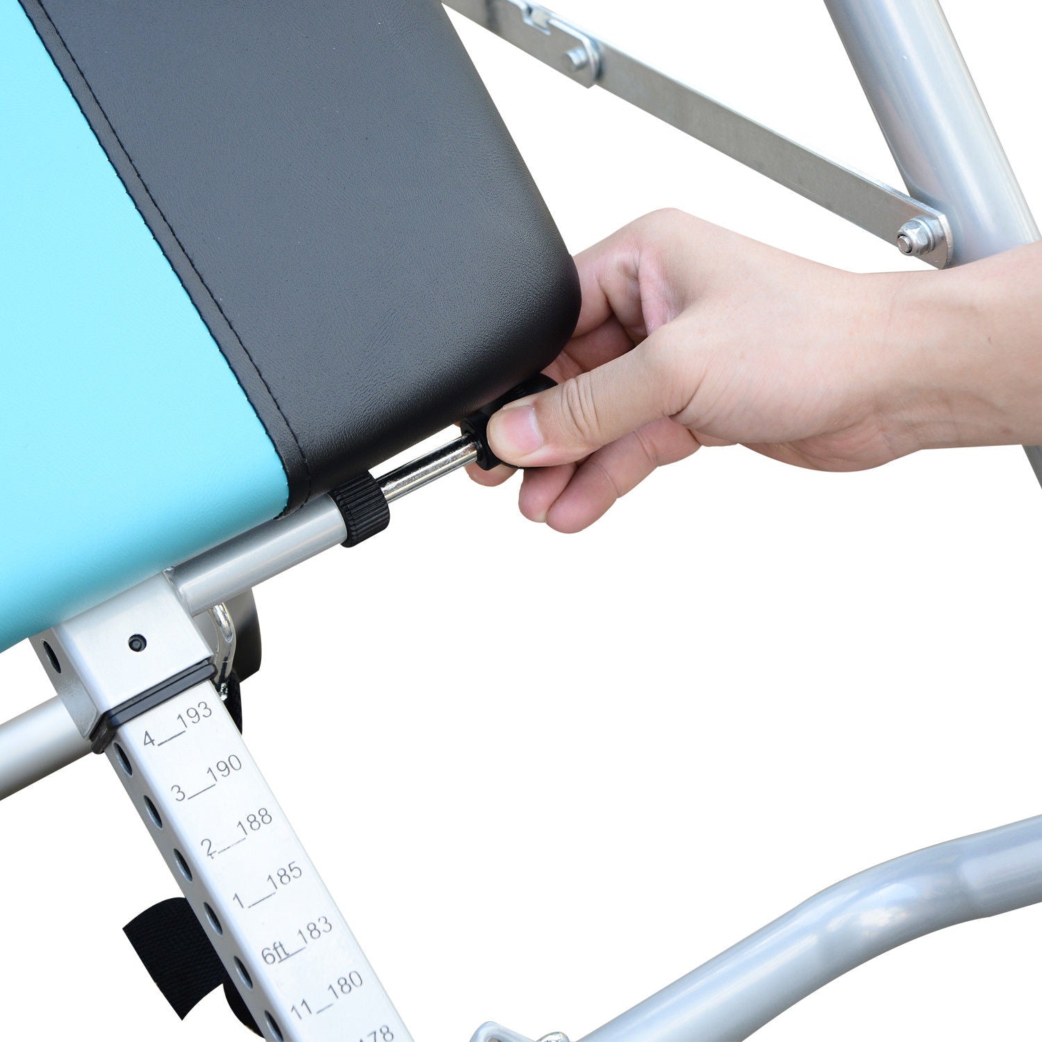 HOMCOM Foldable Gravity Inversion Table Back Therapy Home Fitness Bench Black - North Peak Garden Furniture