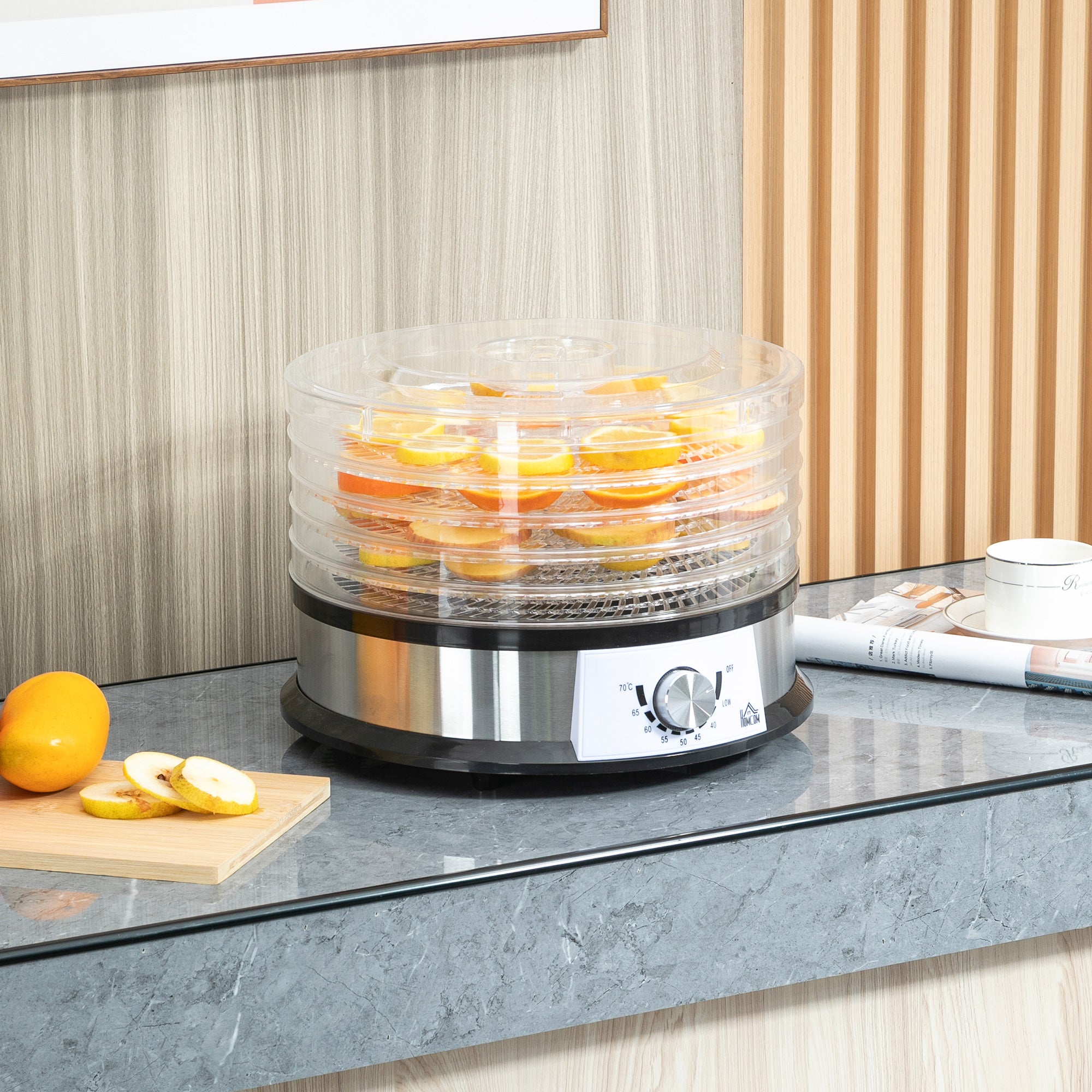 HOMCOM 40-70℃ Five-Tray Food Dehydrator - North Peak Garden Furniture