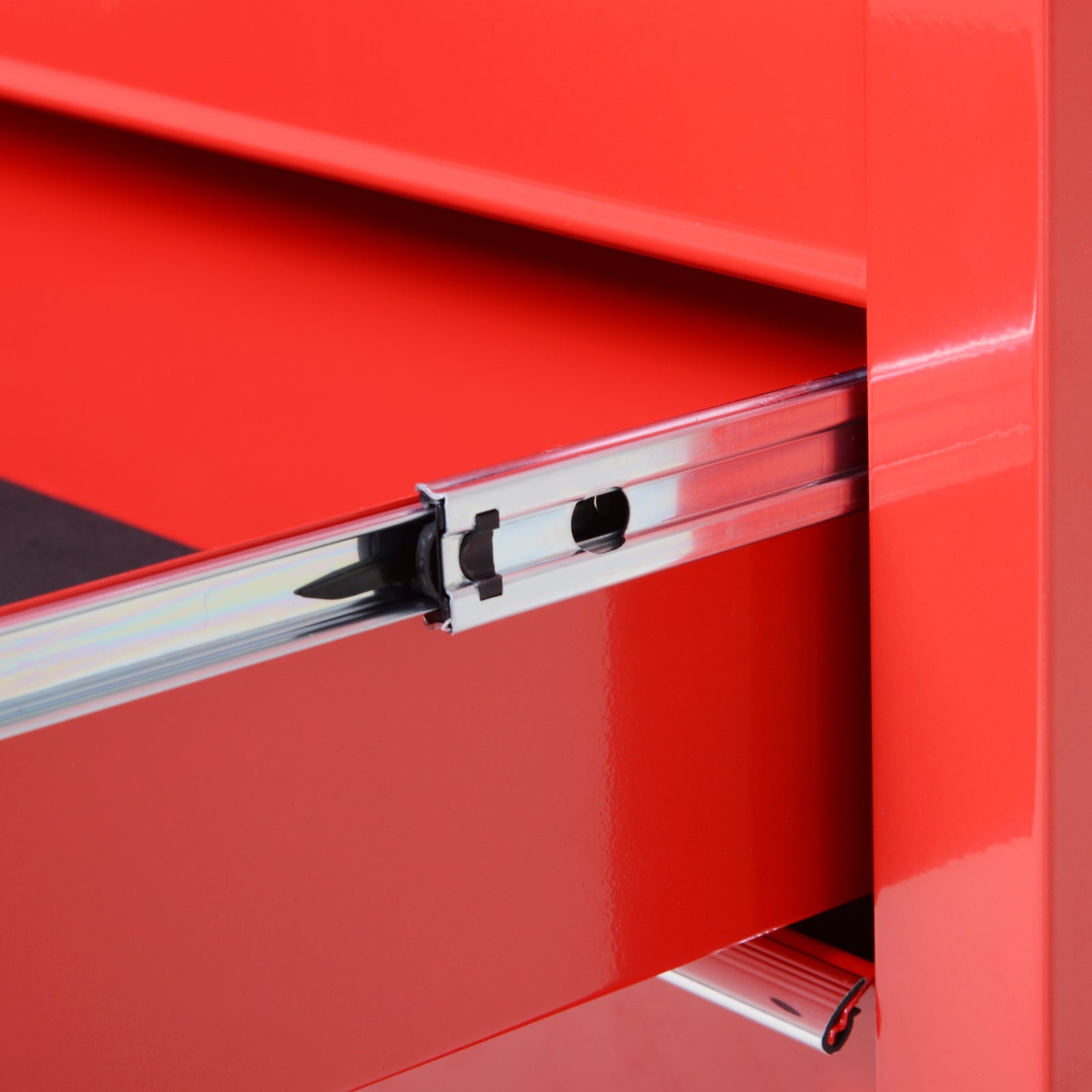 DURHAND 5 Drawer Roller Tool Cabinet Storage Box Workshop Chest Garage Wheeling Trolley w/ Handle - Red - North Peak Garden Furniture