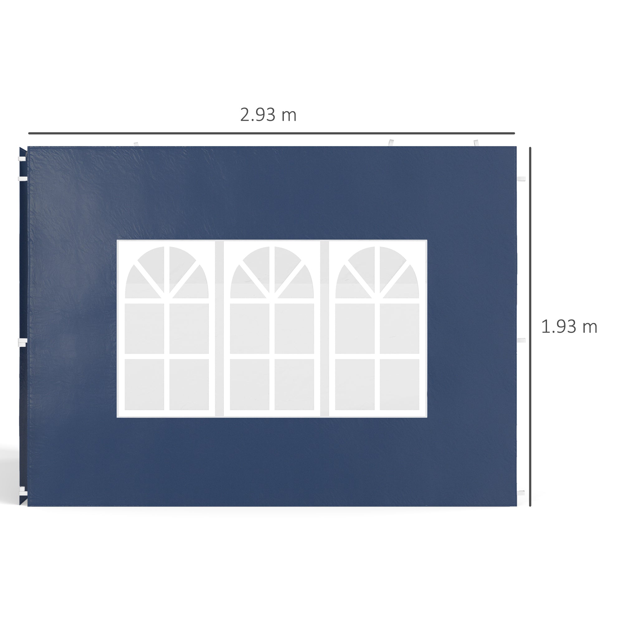 Outsunny Set of Two 3 x 3(m) Gazebo Frame Replacement Walls - Blue - North Peak Garden Furniture