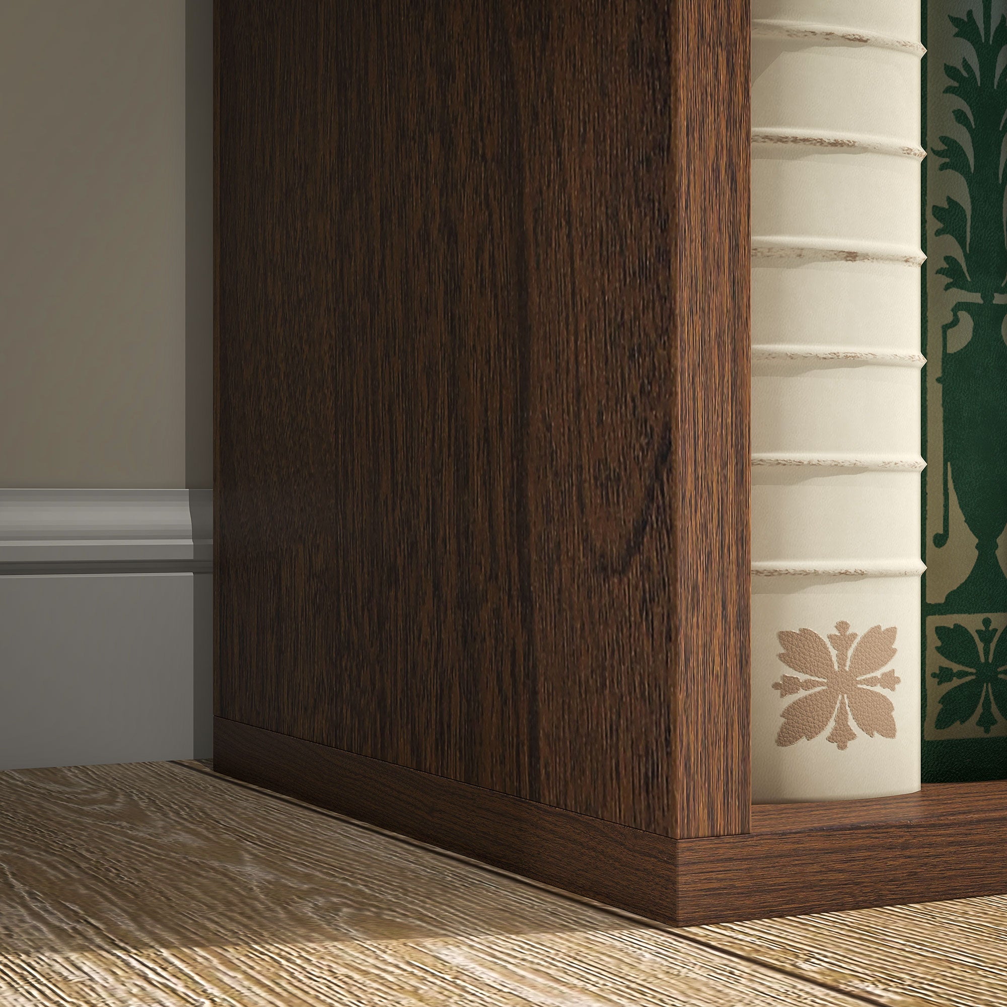 HOMCOM Seven-Cube Bookcase - Walnut Wood Effect - North Peak Garden Furniture