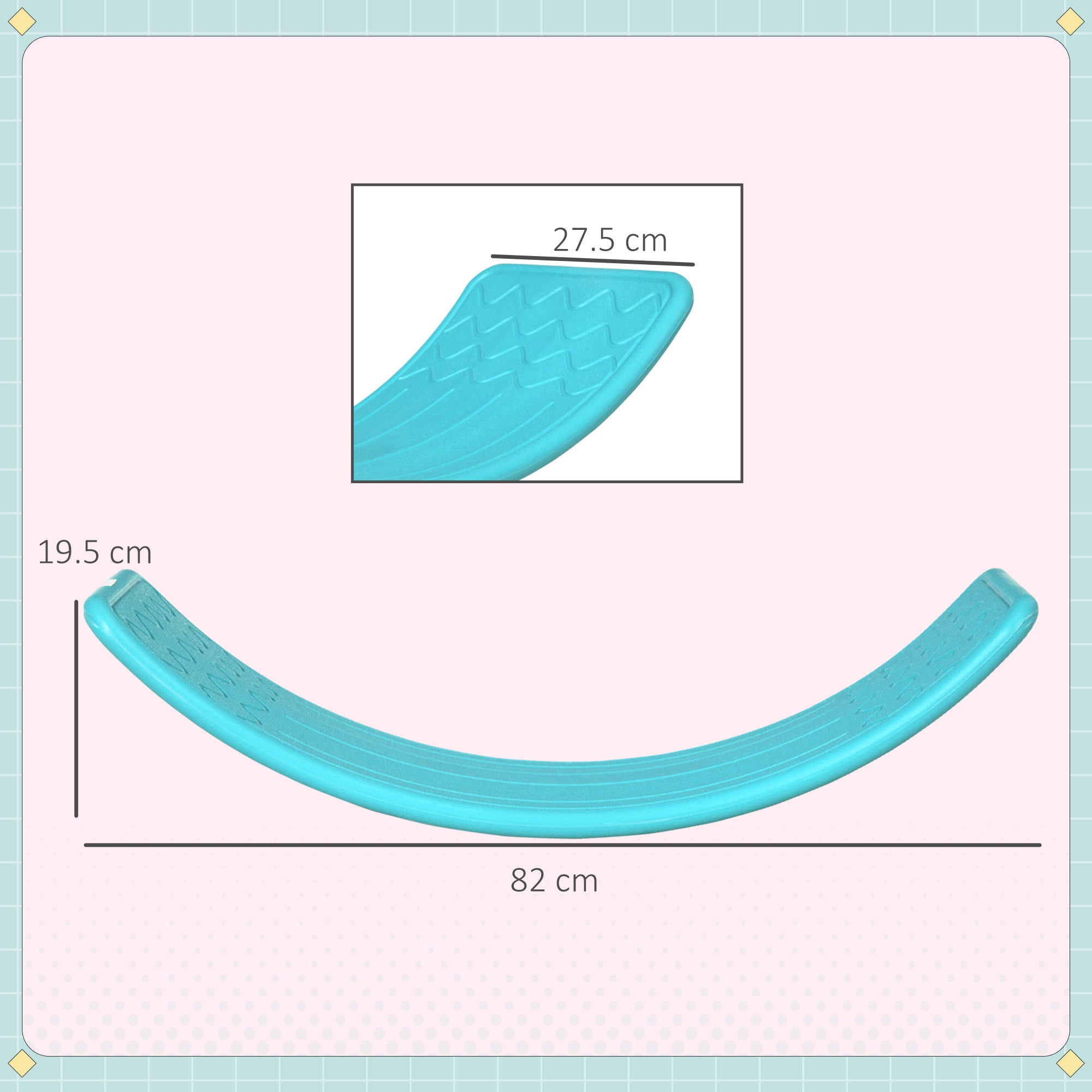 ZONEKIZ Balance Board, Kids Wobble board, for Ages 3-6 Years - Blue - North Peak Garden Furniture