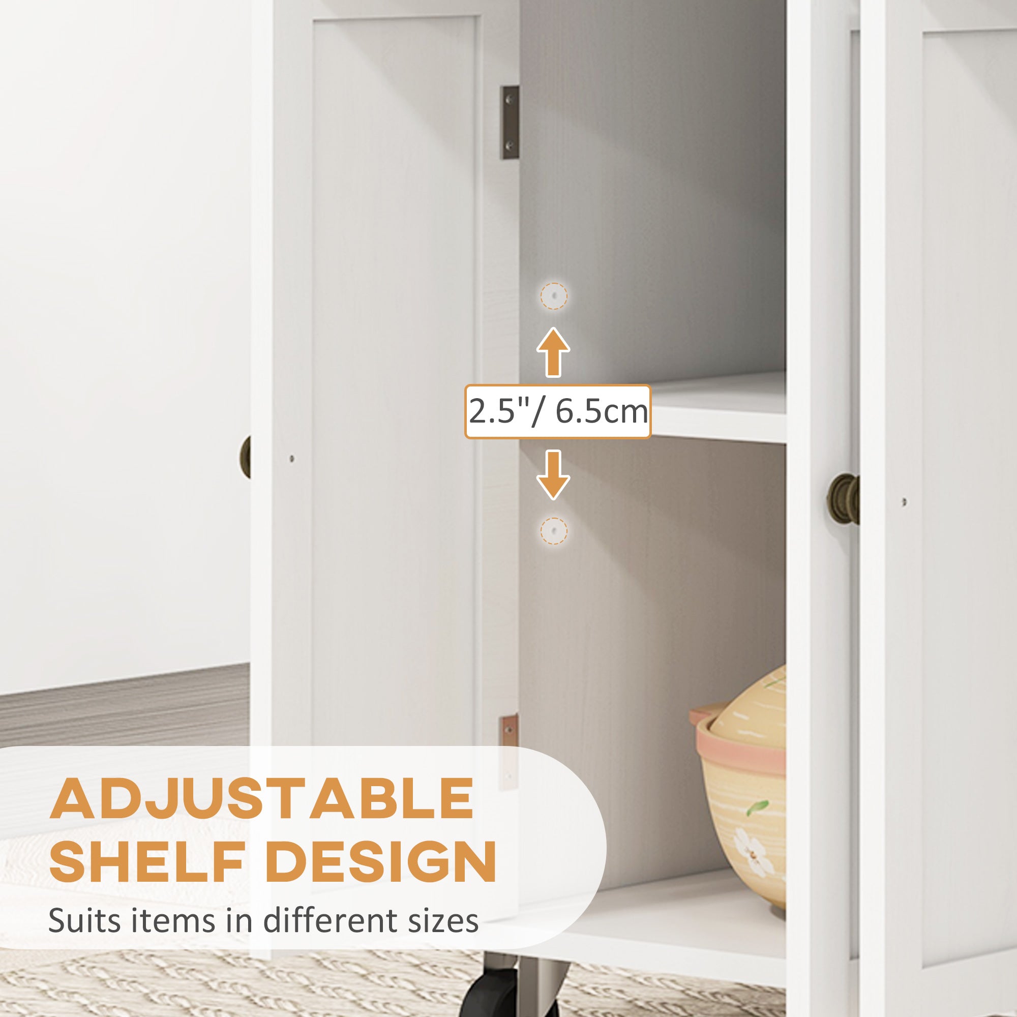 HOMCOM Rolling Kitchen Island Storage Trolley with Rubber Wood Top & Drawers for Dining Room, White - North Peak Garden Furniture