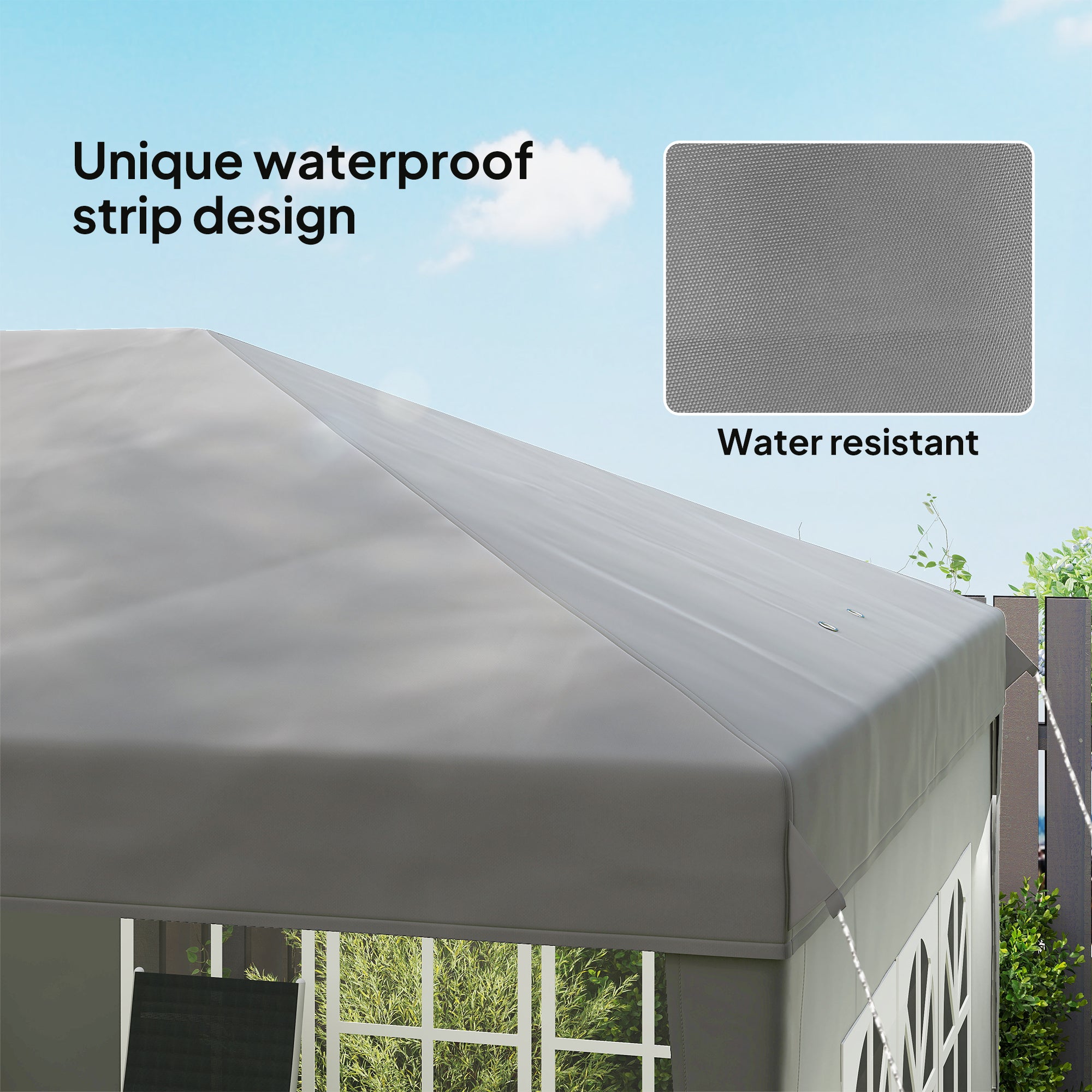 Outsunny 3 x 6m Pop-Up Gazebo, with Removable Walls - Grey