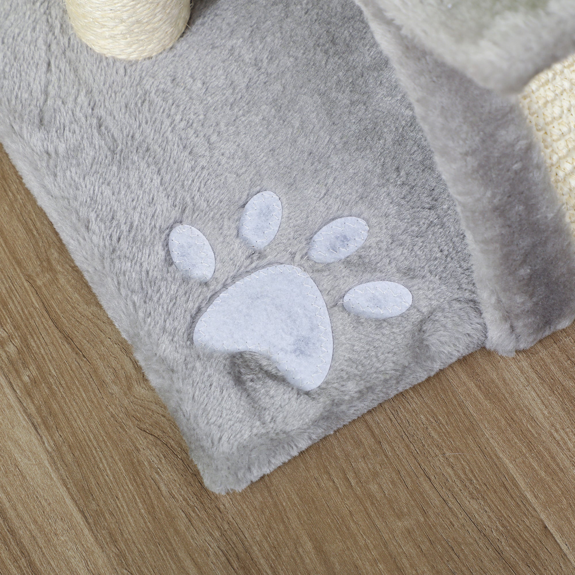 PawHut Cat Tree, Cat Tower for Kittens, Small Cat Condo with Rotatable Top Bar, Sisal Scratching Post, Tunnel, Dangling Balls - Grey - North Peak Garden Furniture