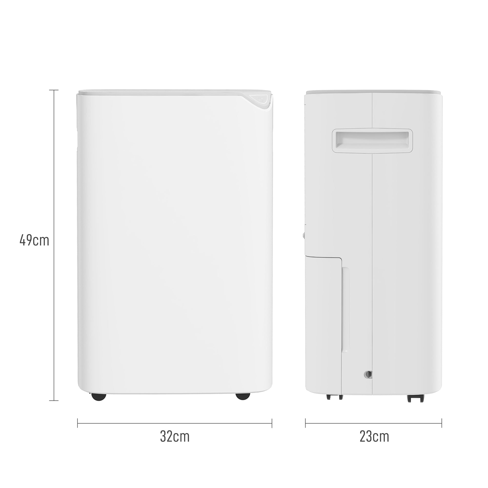 HOMCOM 20L/Day Dehumidifier, with Filter - White - North Peak Garden Furniture