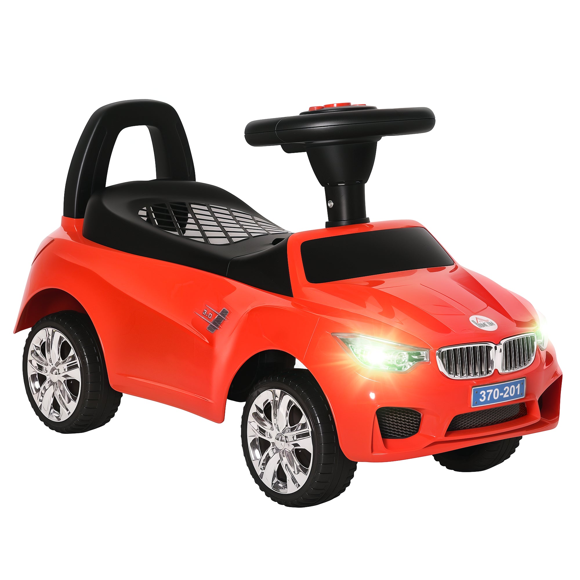 HOMCOM Ride on Car Baby Toddler Walker Foot to Floor Sliding Car Slider Red