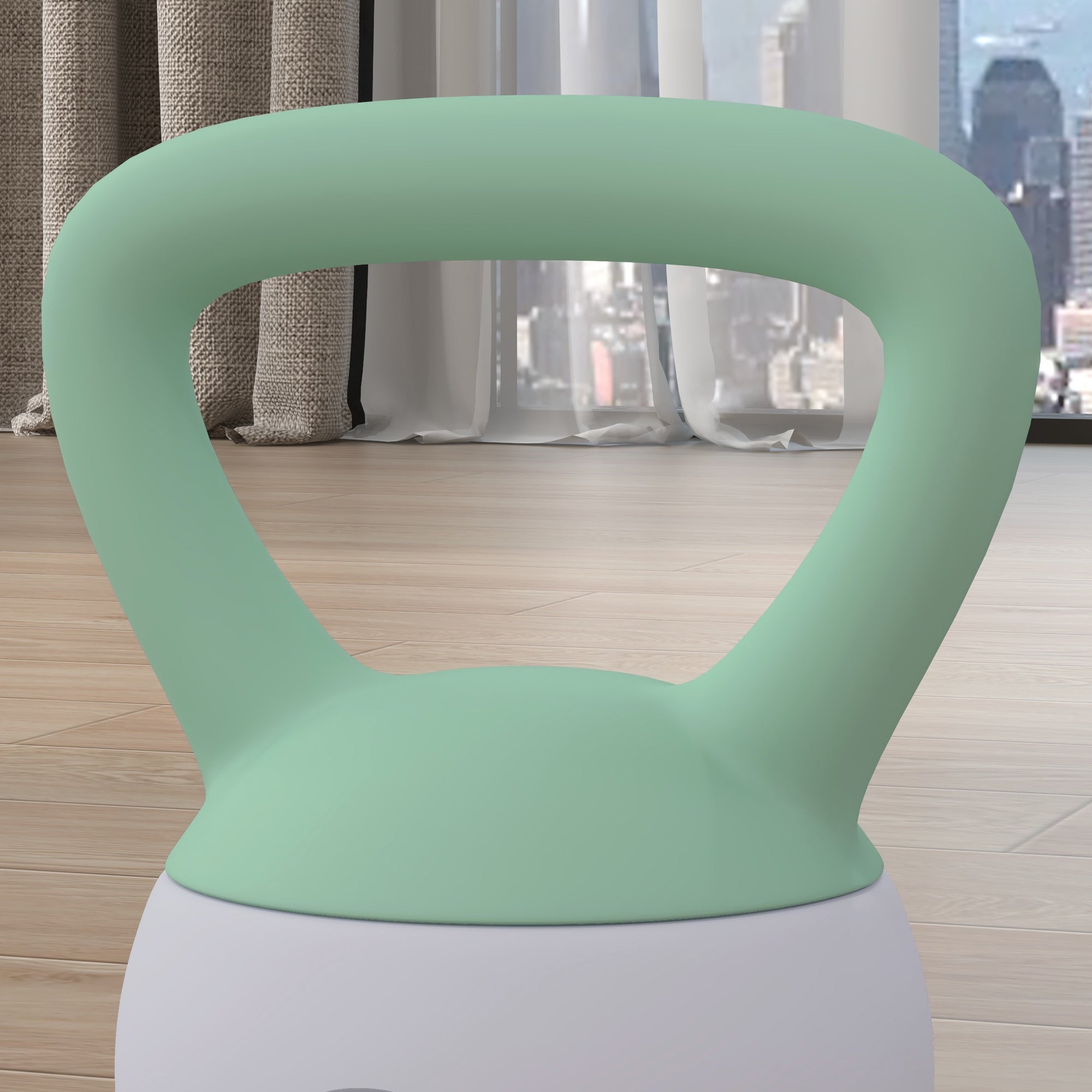 SPORTNOW 4kg/6kg/8kg/10kg Soft Kettlebell, Kettle Bell with Non-Slip Handle, for Home Gym, Strength Training, Cardio - Grey and Green - North Peak Garden Furniture