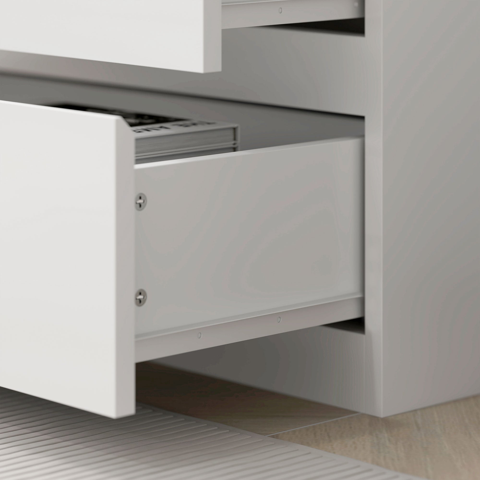 HOMCOM 180cm Tall Bookcase, with Shelves and Drawers - White - North Peak Garden Furniture