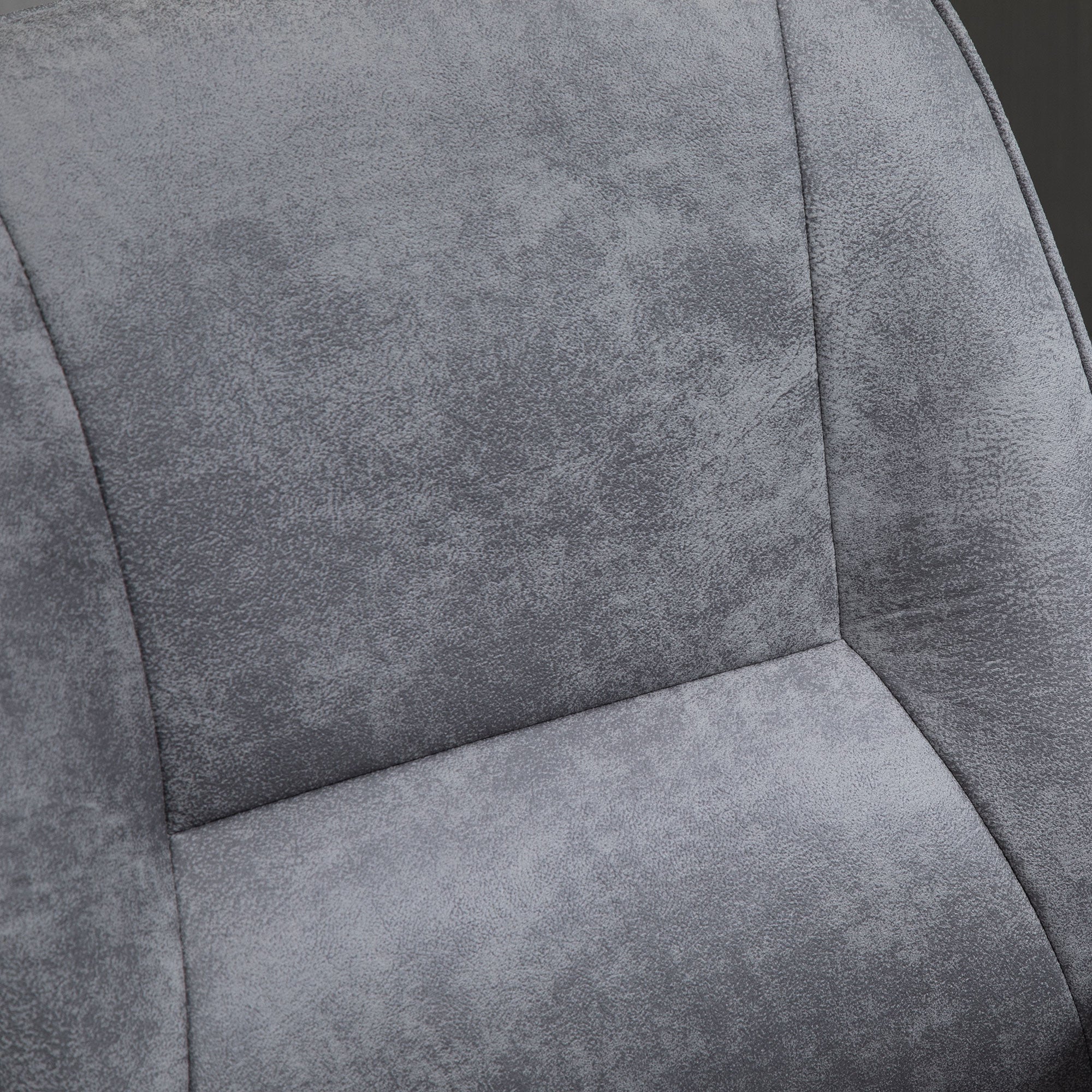 Vinsetto Swivel Computer Office Chair Mid Back Desk Chair for Home Study Bedroom, Light Grey - North Peak Garden Furniture