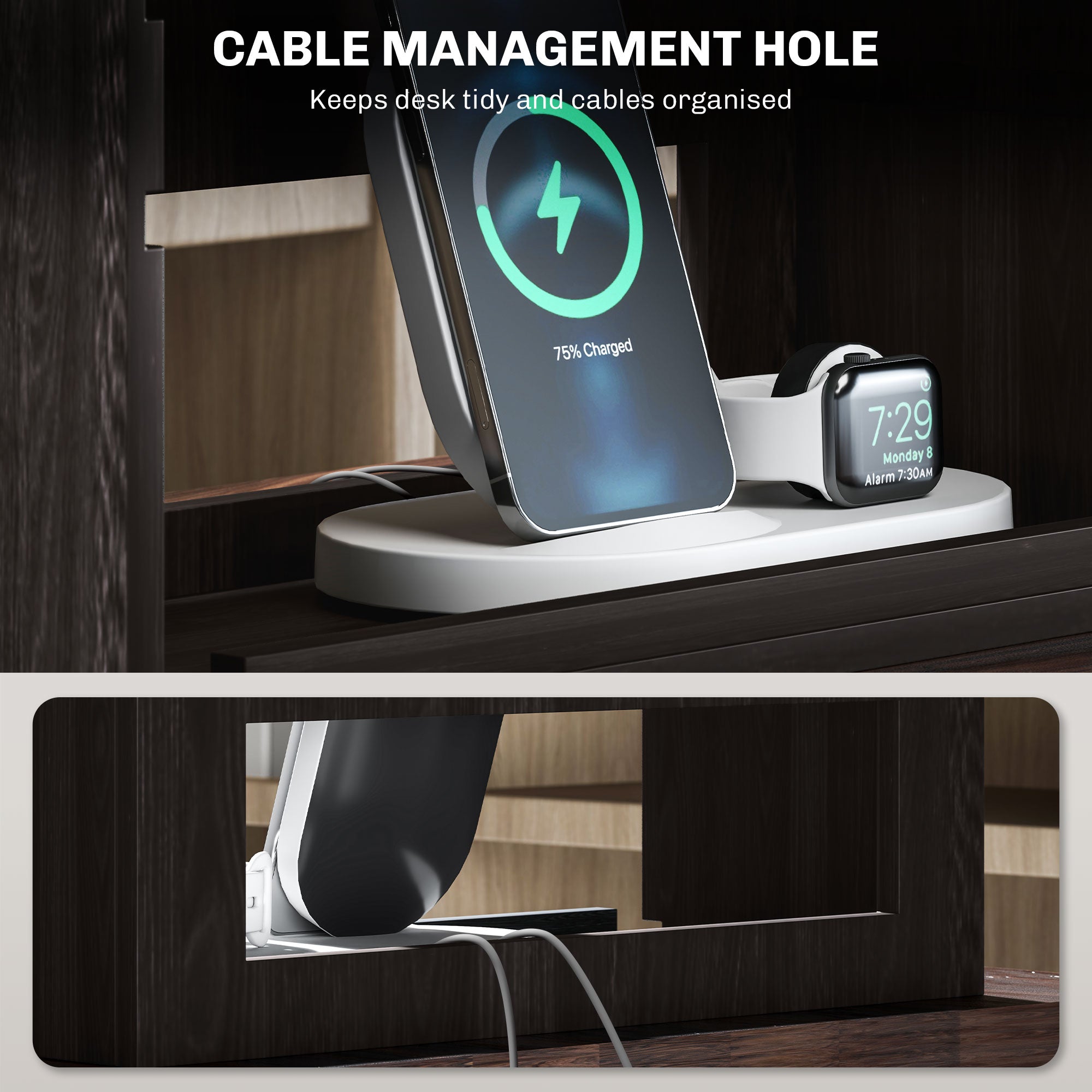 HOMCOM Four-Tier Desktop Organiser - Dark Brown - North Peak Garden Furniture