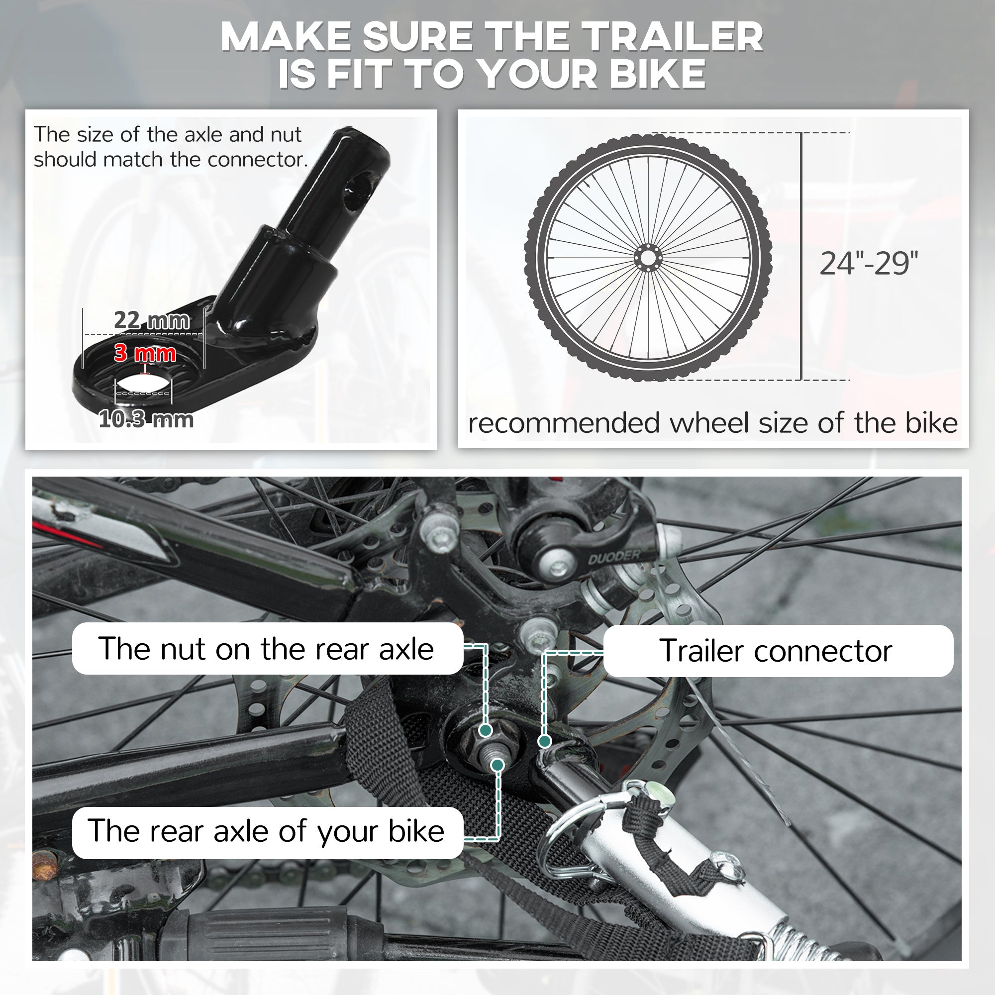 HOMCOM Baby Bike Trailer, Child Bicycle Trailer with 5 Point Harness, Steel Frame, Reflectors, Safety Flag, Hitch Coupler, Red - North Peak Garden Furniture
