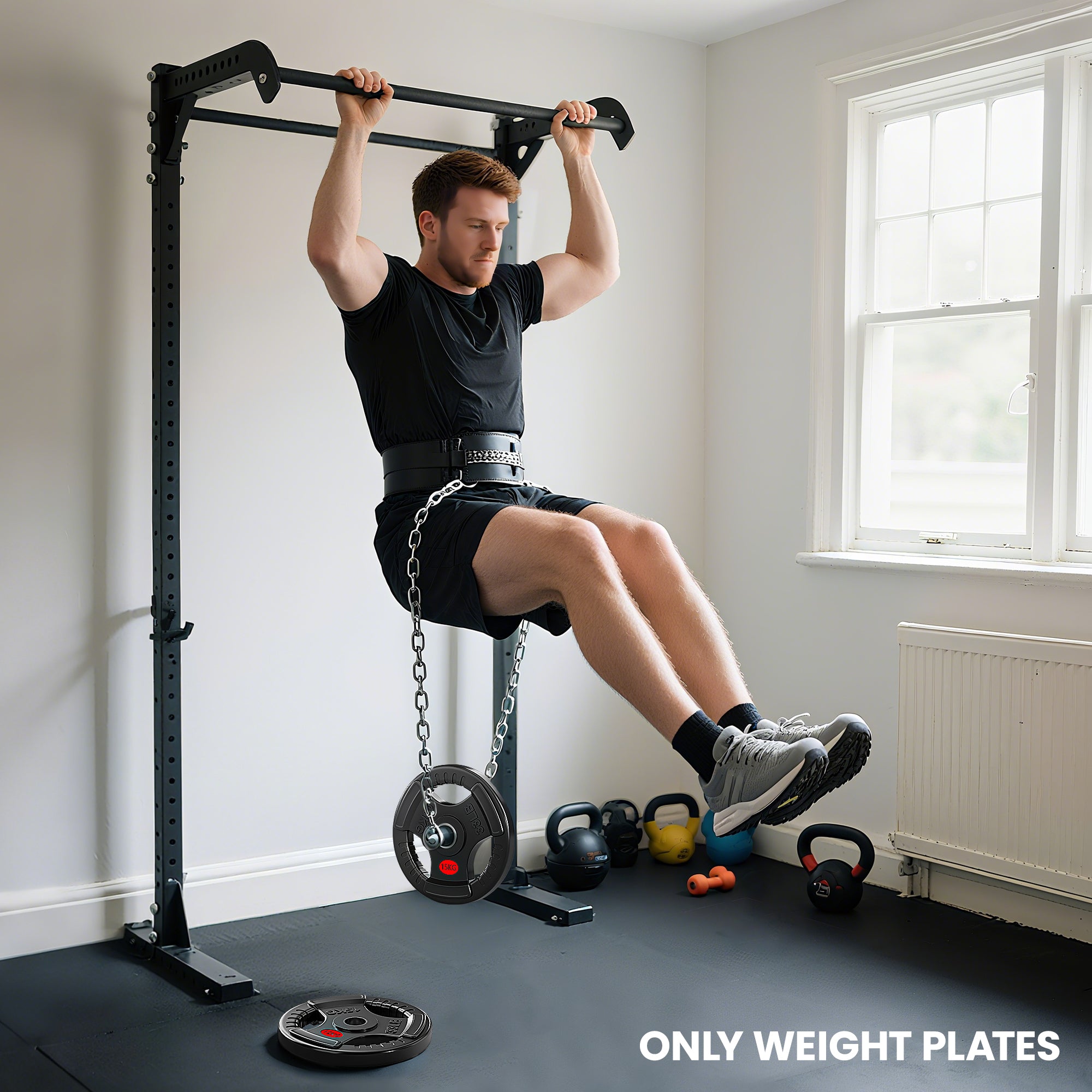 SPORTNOW Olympic Weight Plates, 2"/5cm Weight Disc Pair with Tri-Grips, 2 x 15kg Dumbbell Plates for Weightlifting and Strength Training Home Gym Fitness Workout, Black