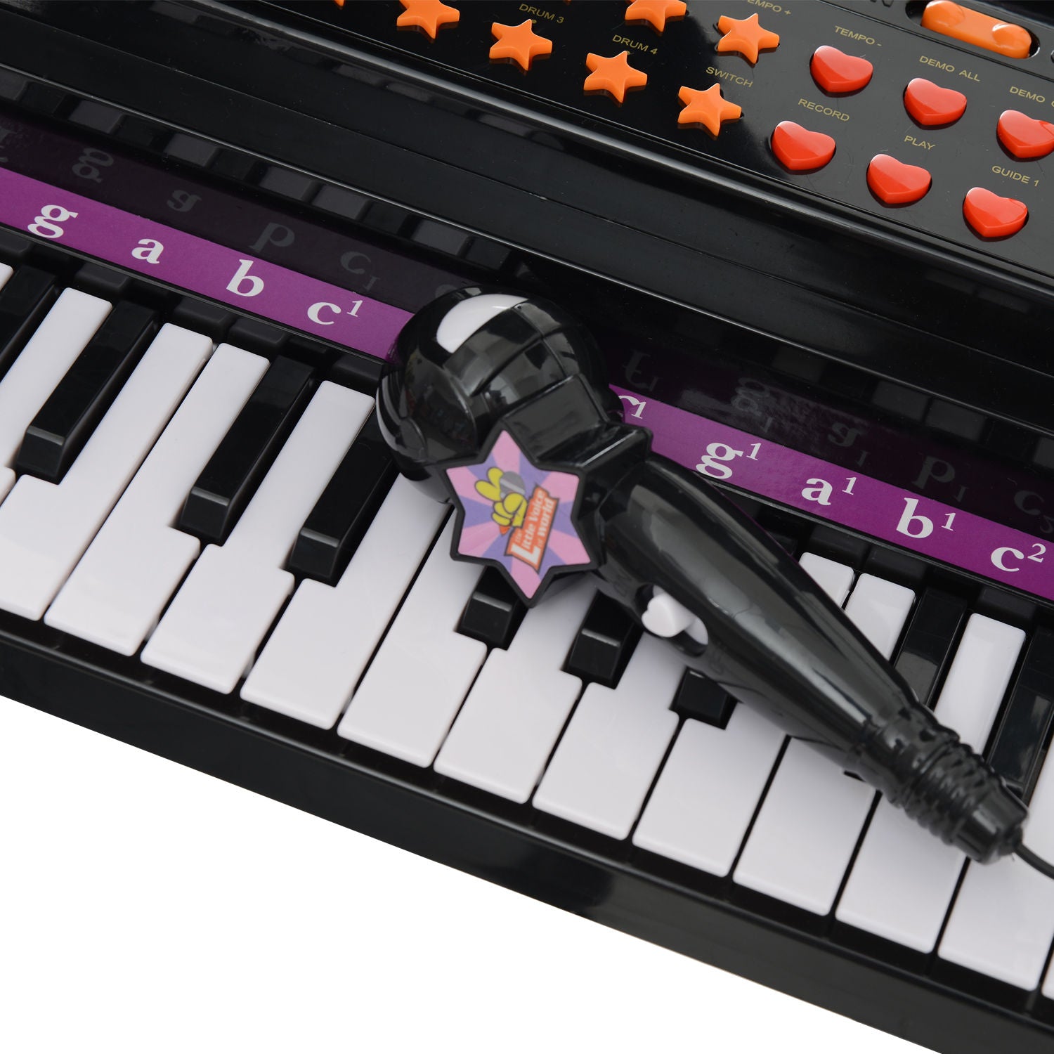 HOMCOM 37 Keys Kids Mini Electronic Keyboard Children Grand Piano with Stool Microphone Light Musical Instrument Educational Game Toy Set (Black) - North Peak Garden Furniture