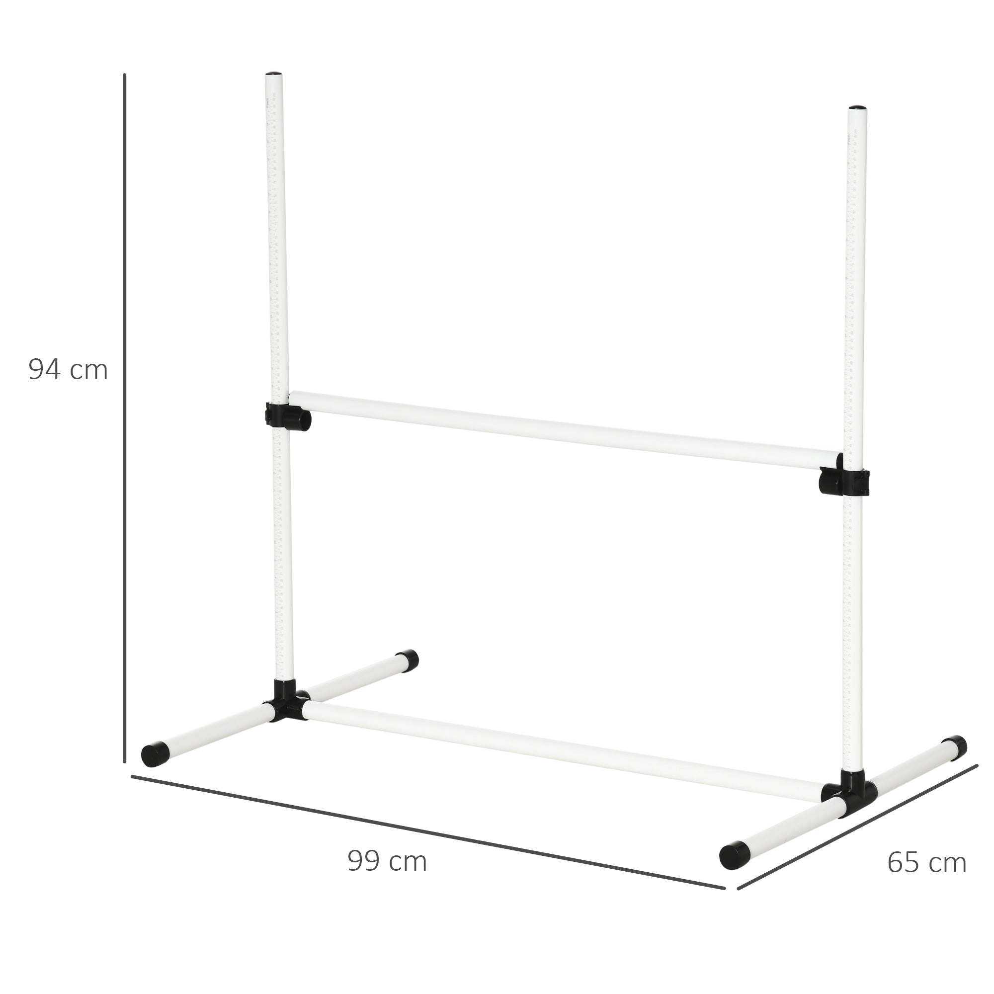 PawHut Dog Agility Equipment Training Height Adjustable Jumps Hurdle 4 Pieces with Carrying Bag for Outdoor - North Peak Garden Furniture