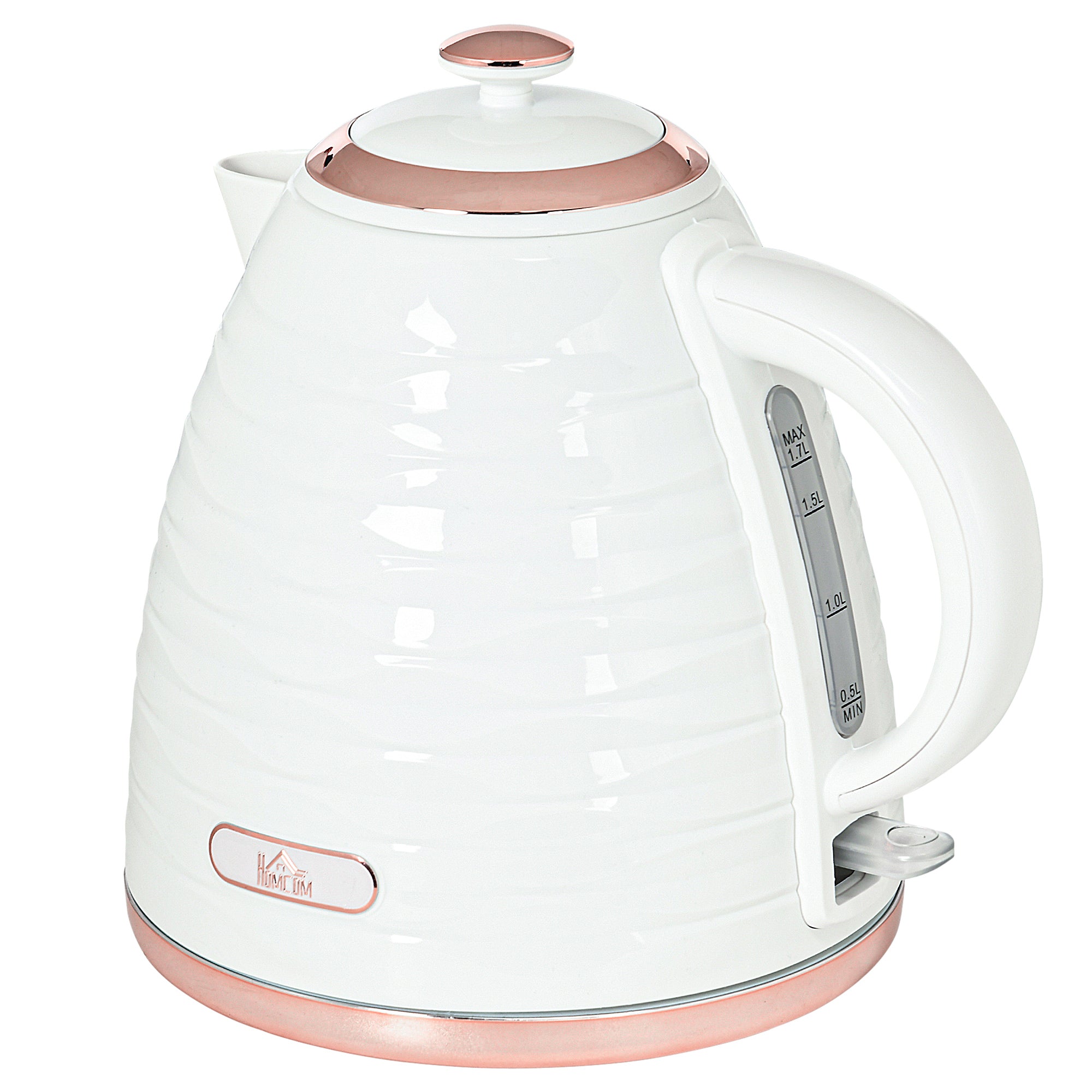 HOMCOM 3kW Rapid Boil Honeycomb Kettle - Cream - North Peak Garden Furniture