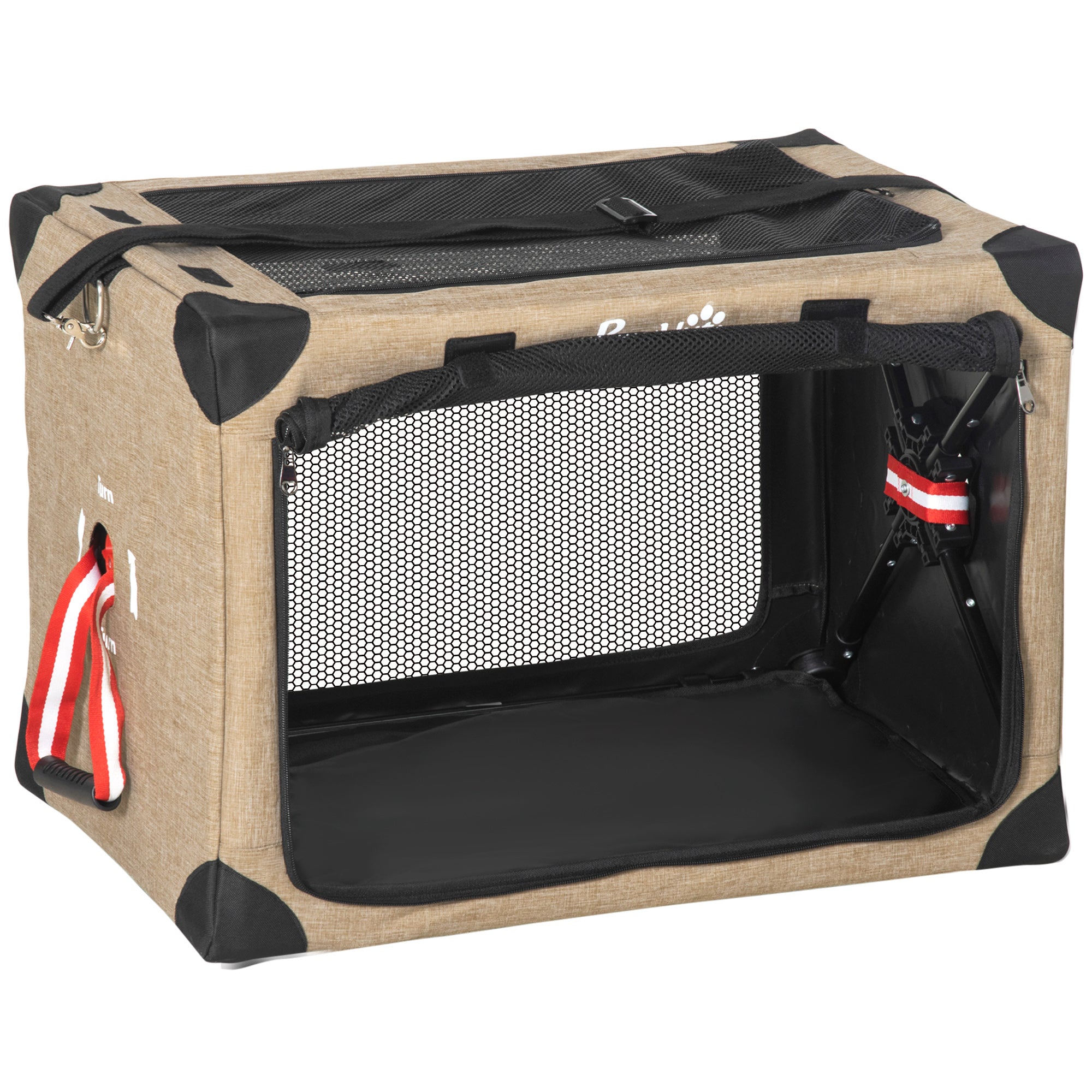 PawHut Foldable Pet Carrier, with Cushion, for Small Dogs and Cats - North Peak Garden Furniture