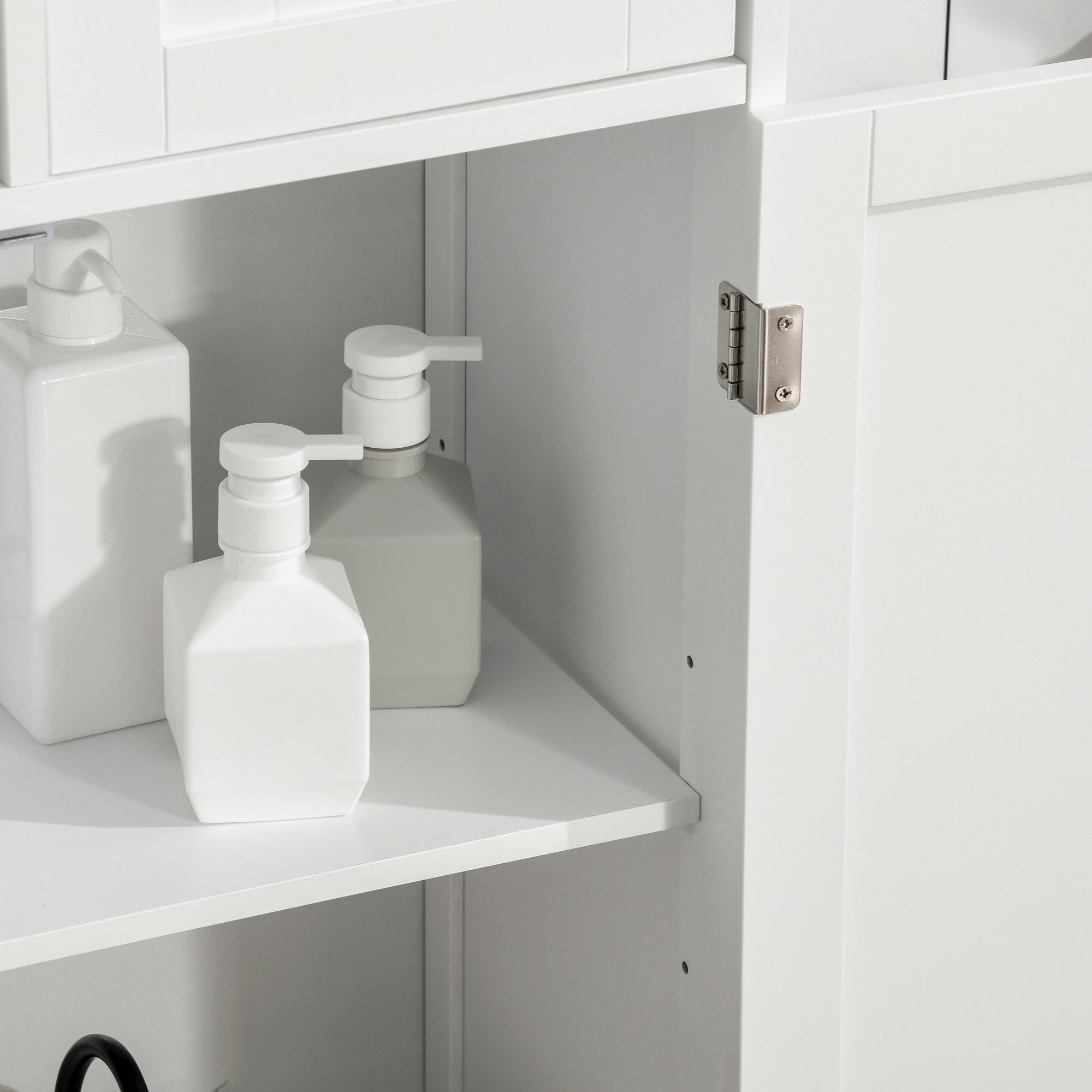 kleankin Bathroom Cabinet, Free Standing Bathroom Storage Cabinet with 2 Drawers and Adjustable Shelf, Small Bathroom Storage Unit, White - North Peak Garden Furniture