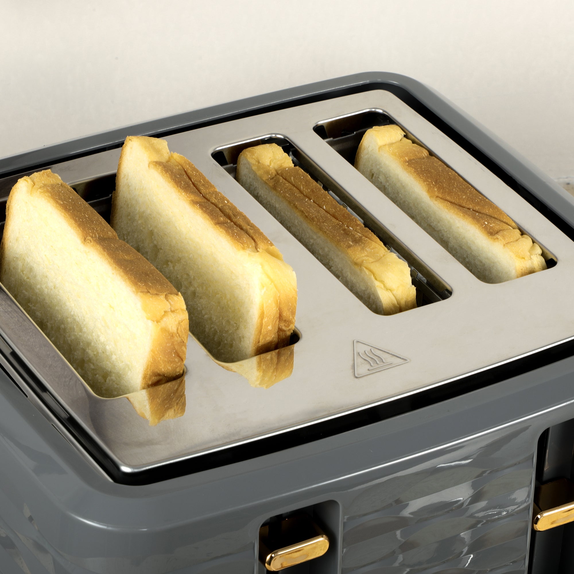 HOMCOM Kettle and Toaster Sets, 3000W 1.7L Rapid Boil Kettle & 4 Slice Toaster with 7 Browning Controls, Defrost, Reheat and Crumb Tray, Otter thermostat, Grey - North Peak Garden Furniture