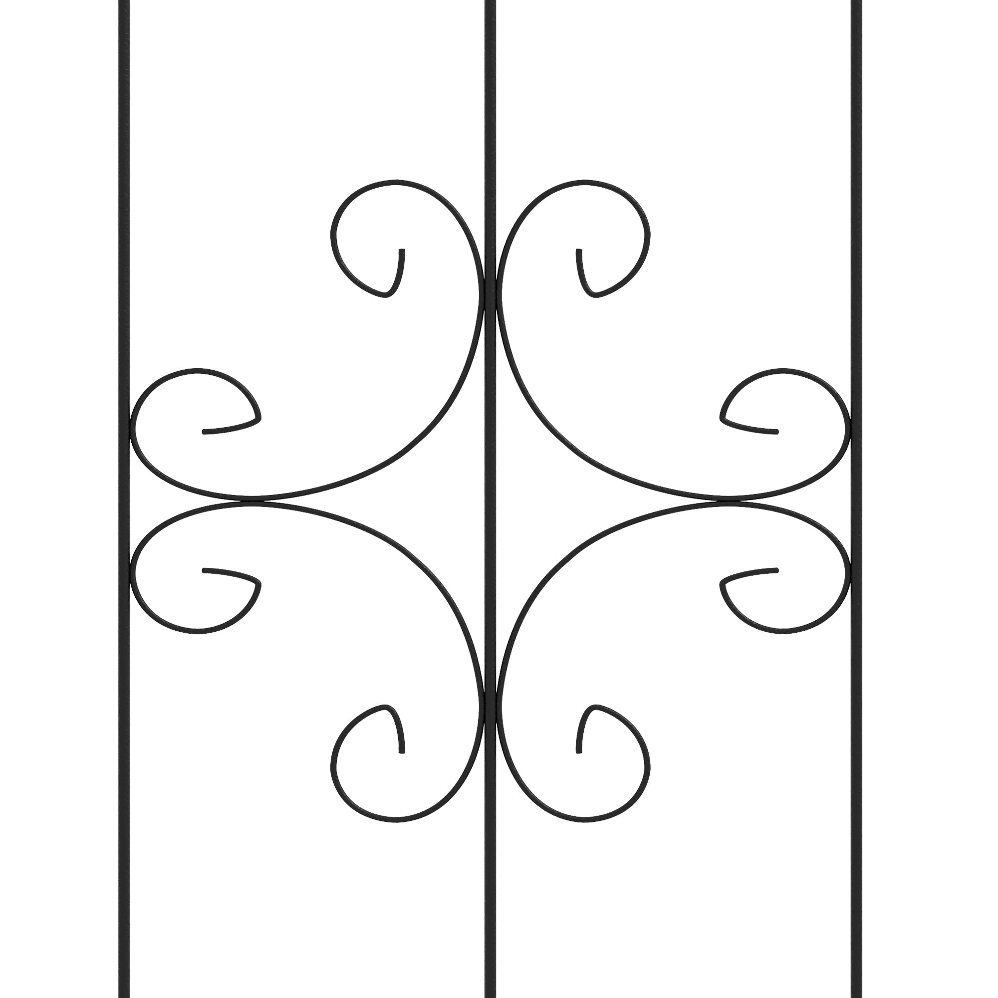 Outsunny Set of Two Spiral Anchor Garden Trellis Panels