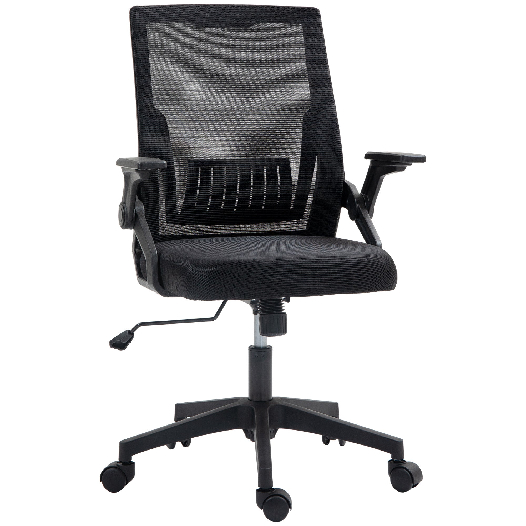 Vinsetto Office Chair, with Lumbar Support - Black - North Peak Garden Furniture