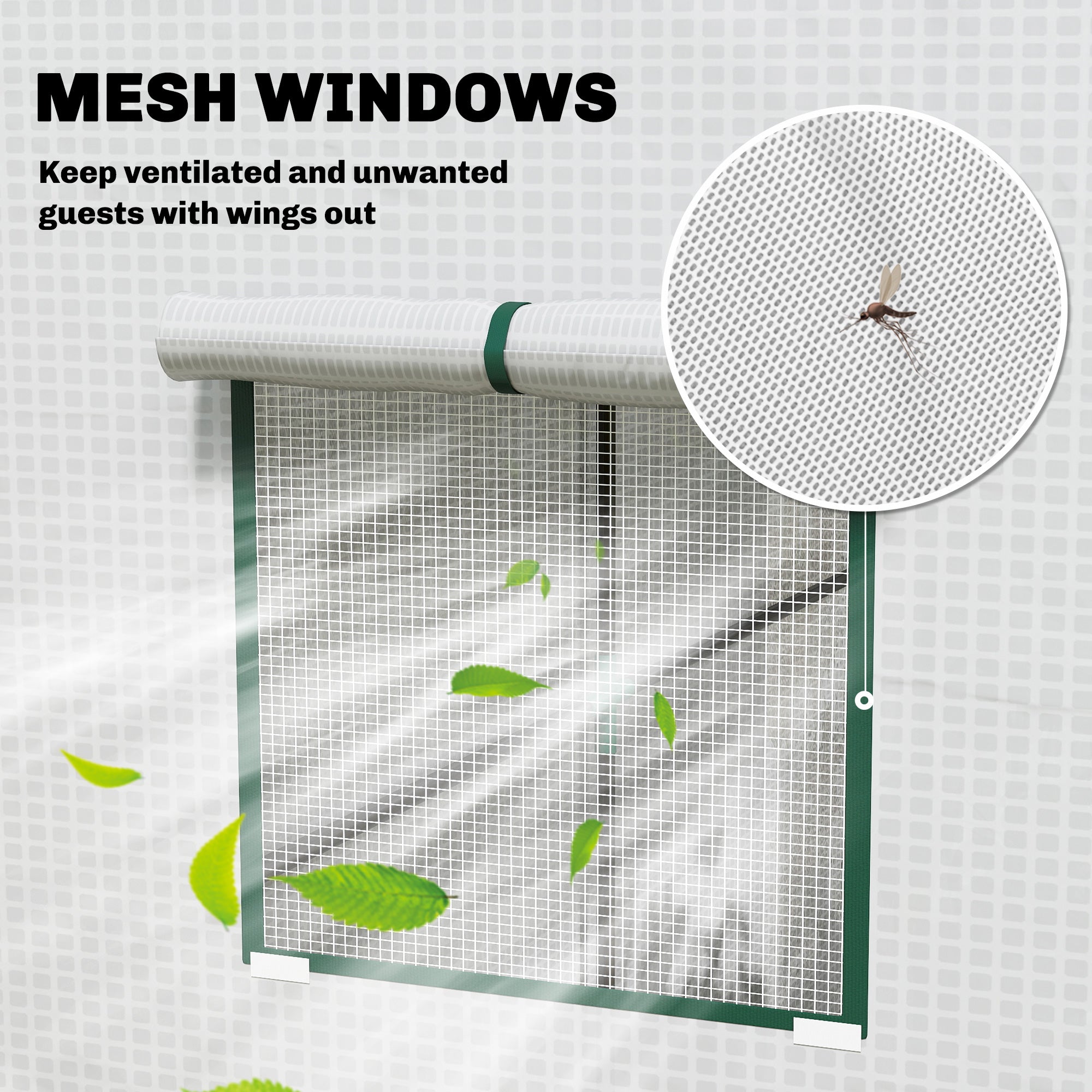 Outsunny PE Cover Walk-in Outdoor Greenhouse, White