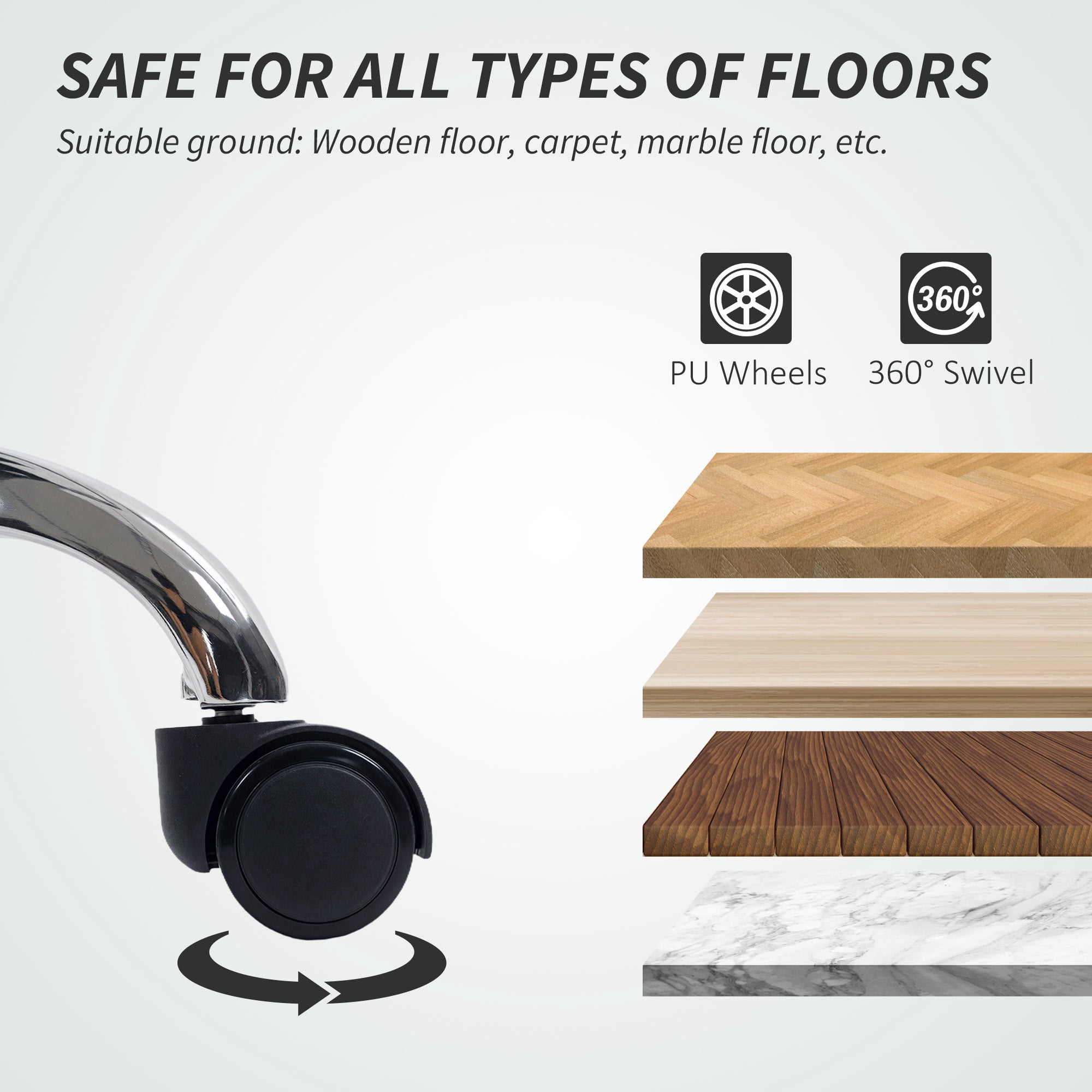 HOMCOM Mesh Back Office Chair, with Lumbar Support - Grey