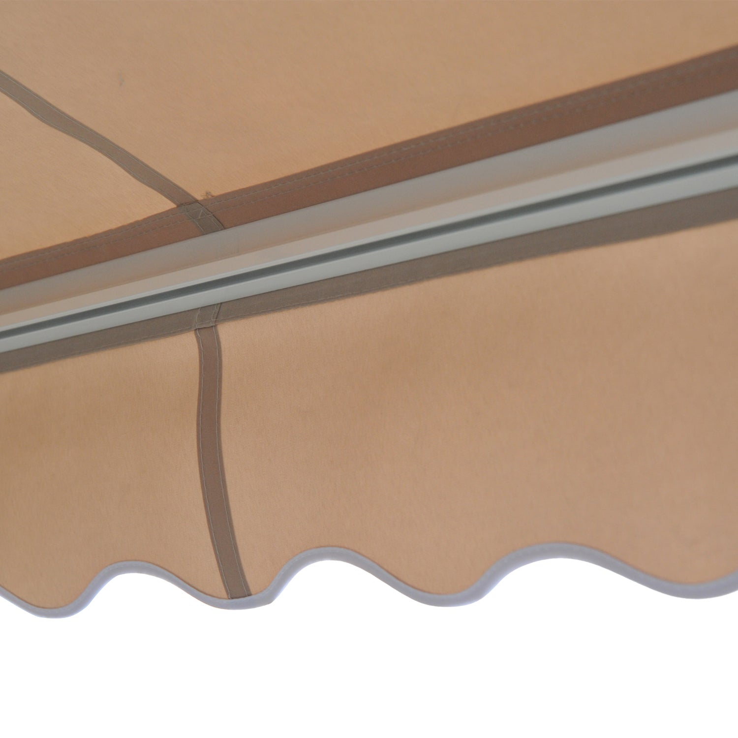 Outsunny 3.5Lx2.5M Retractable Awning-Cream White