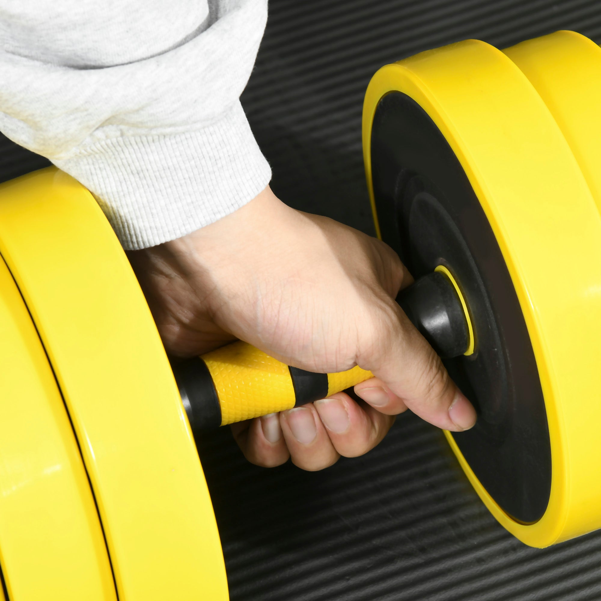 HOMCOM 30KG Dumbbell & Barbell Adjustable Set Plate Bar Clamp Rod Home Gym Sports Area Exercise Ergonomic - North Peak Garden Furniture